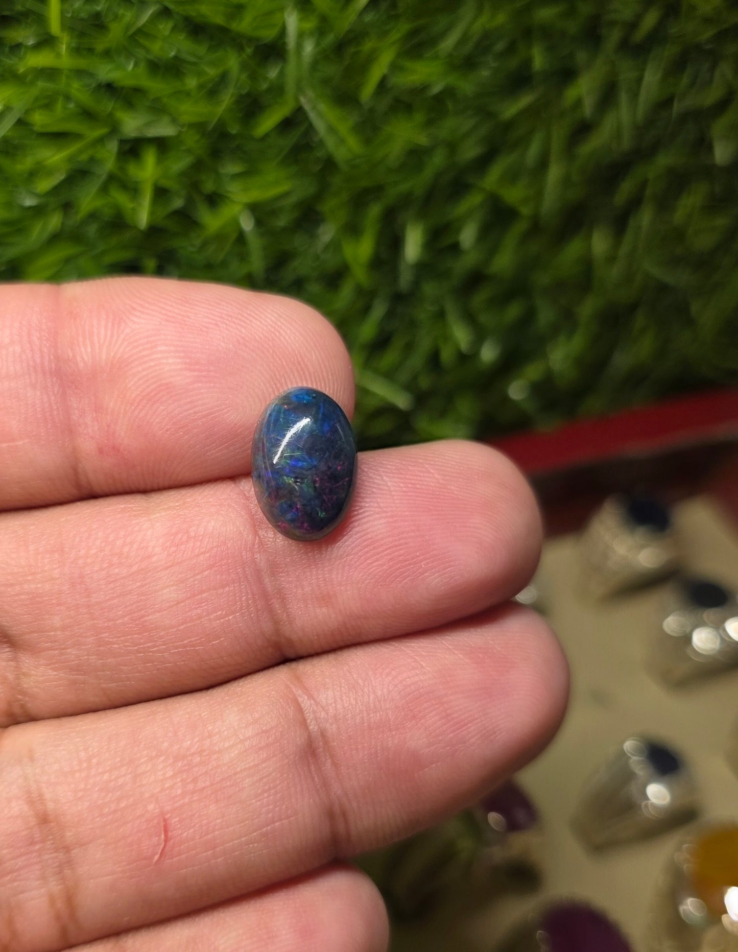 Premium Quality Black Opal Stone With Lab Certificate