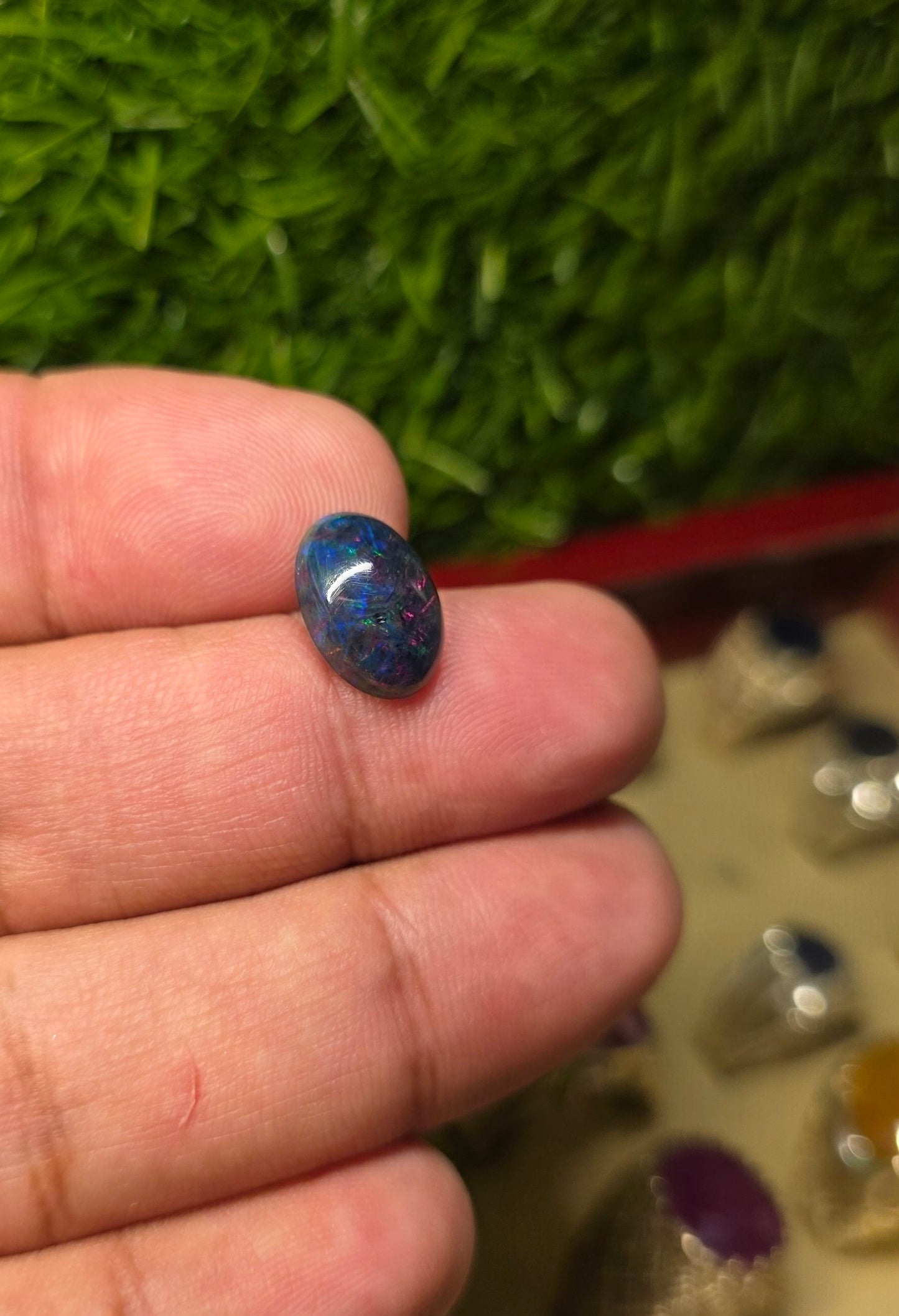 Premium Quality Black Opal Stone With Lab Certificate