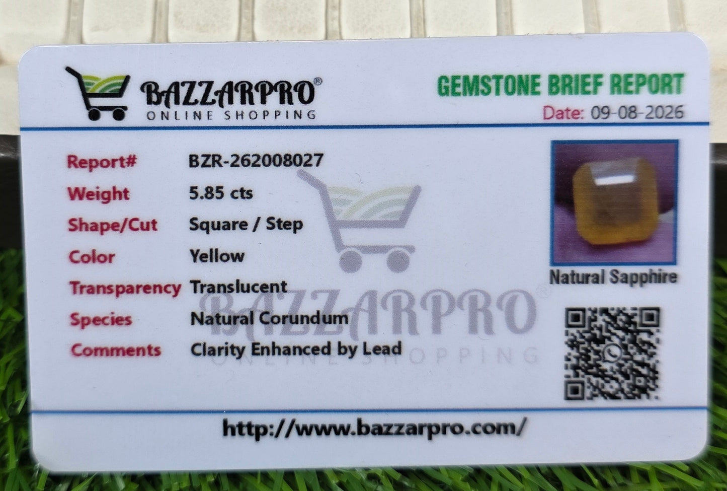 Premium Quality Pukhraj Stone With Lab Certificate
