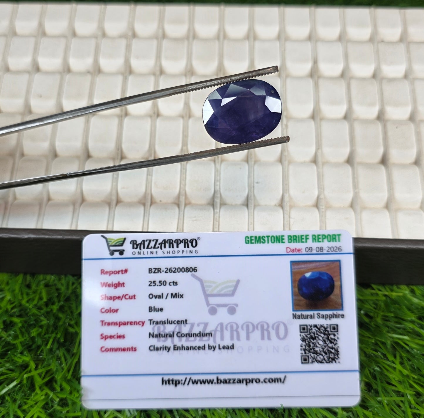Premium Quality Neelam Stone With Lab Certificate