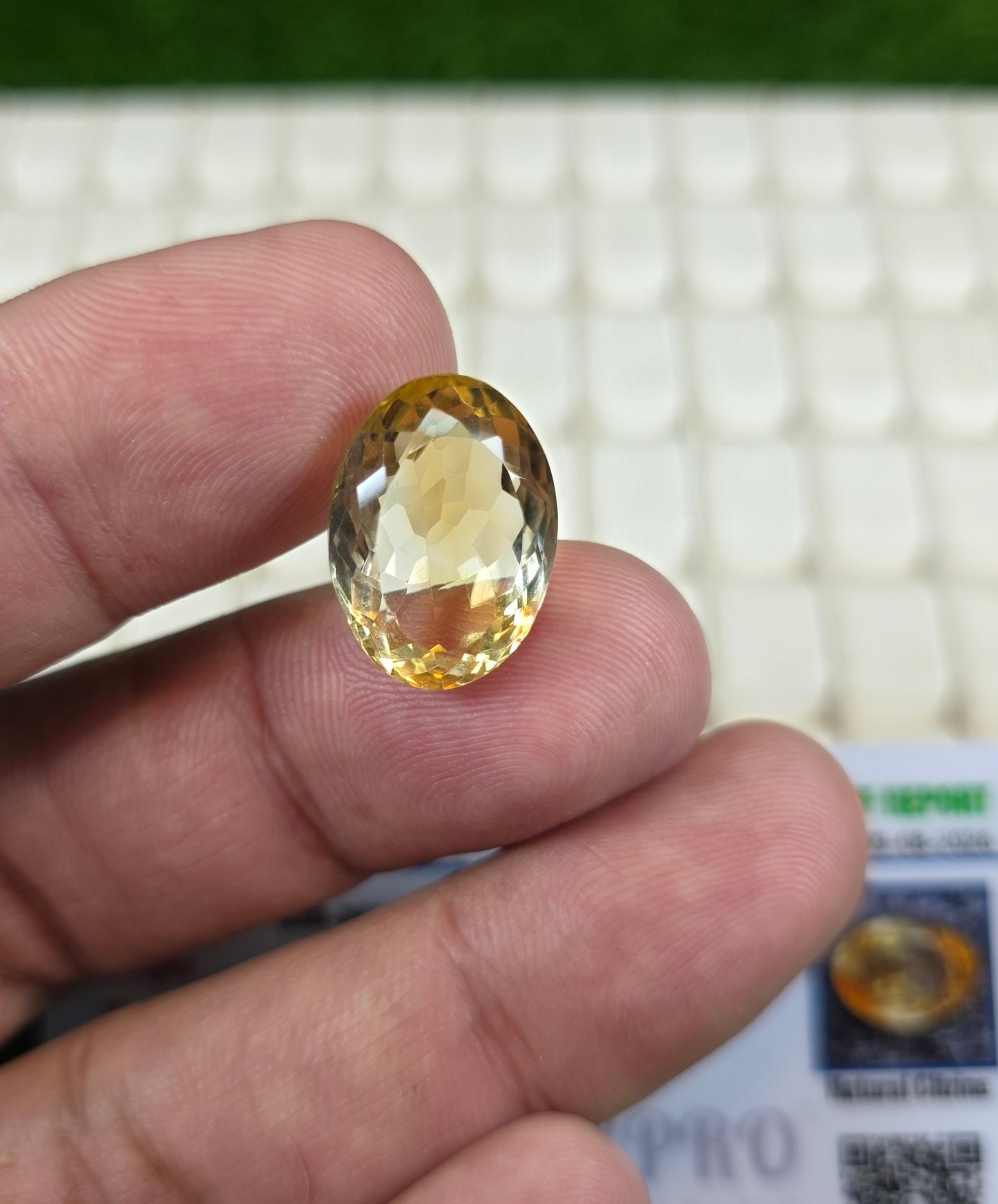Premium Quality Citrine Stone With Lab Certificate
