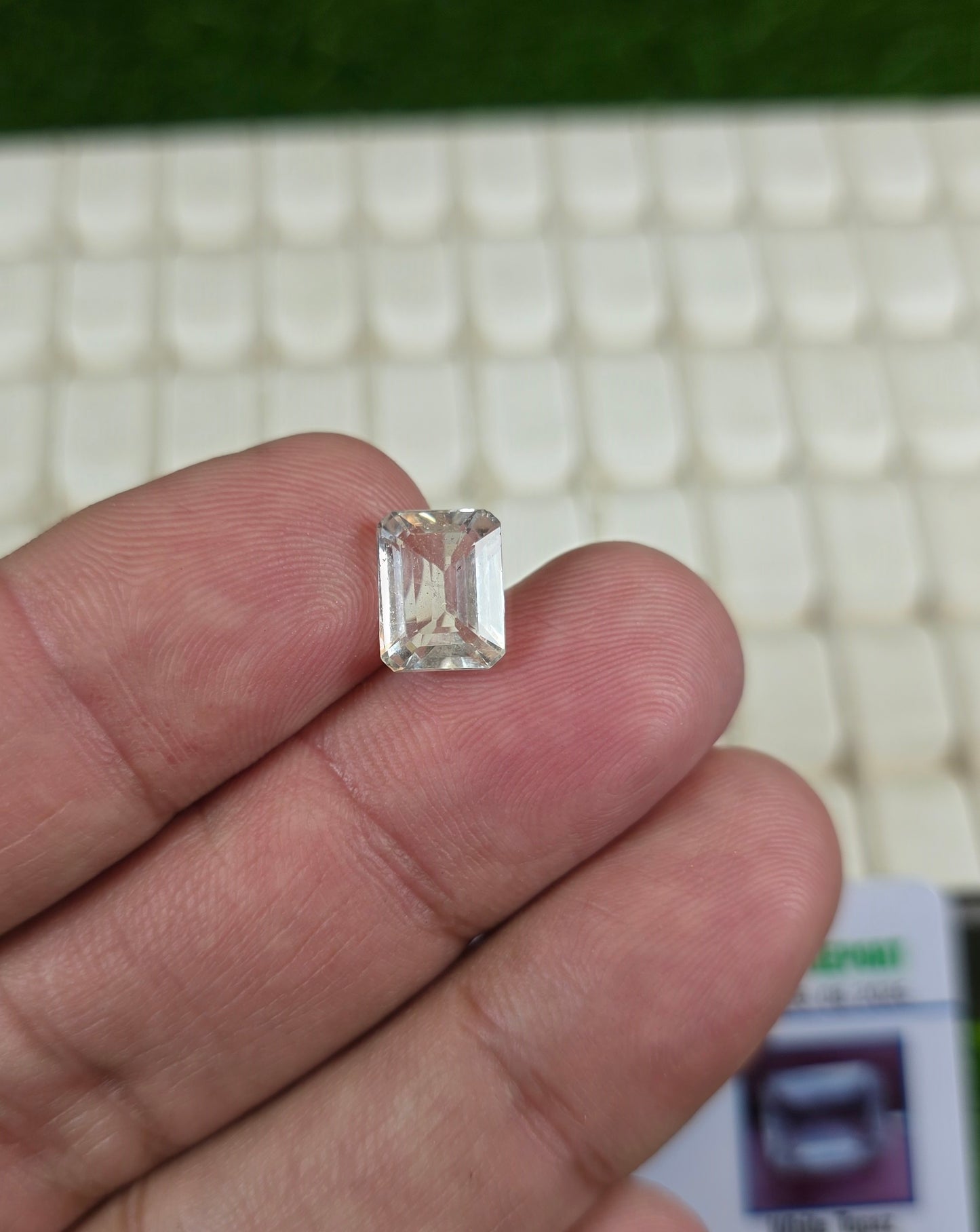 Premium Quality White Pukhraj Stone With Lab Certificate
