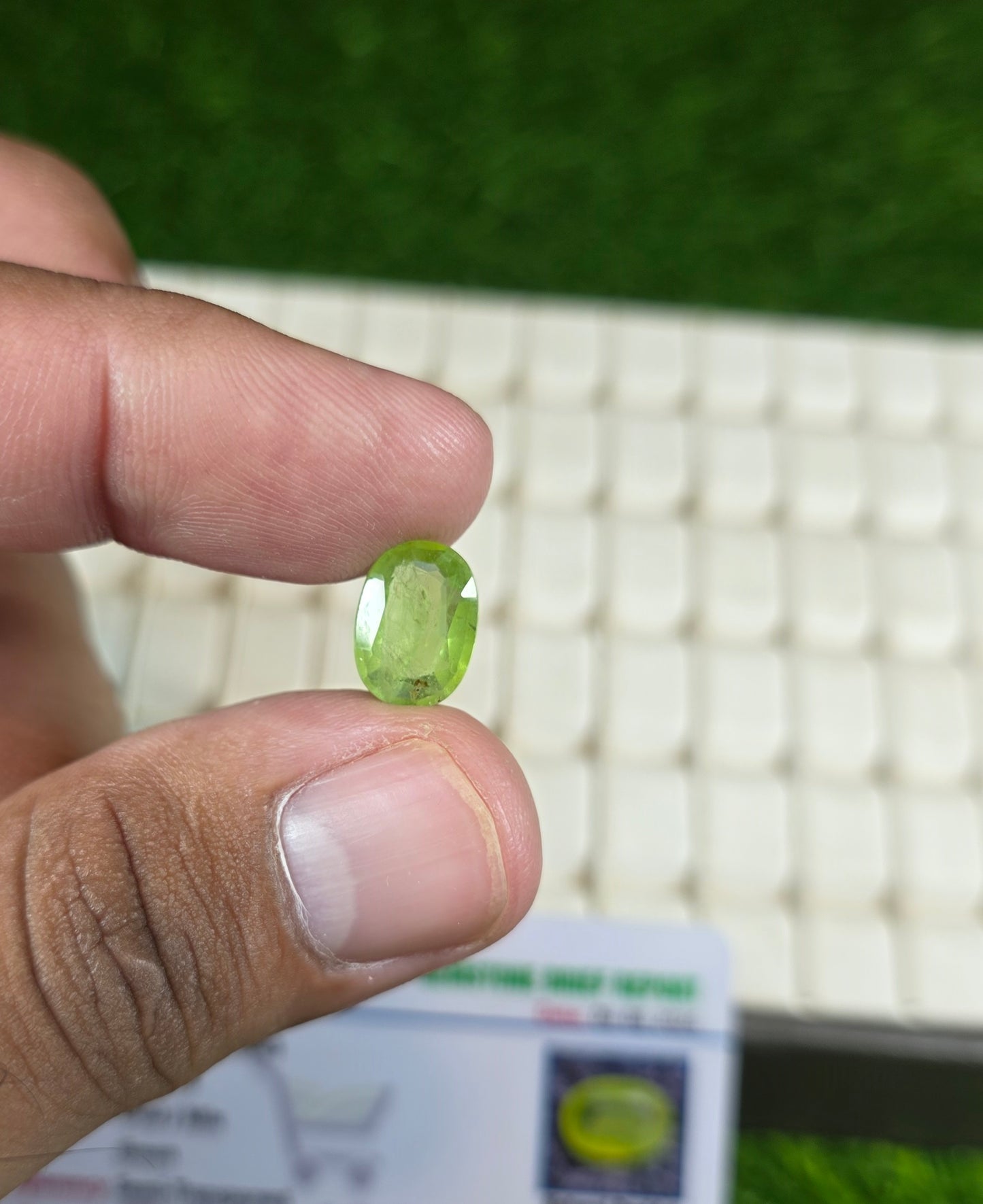 Premium Quality Peridot Stone With Lab Certificate