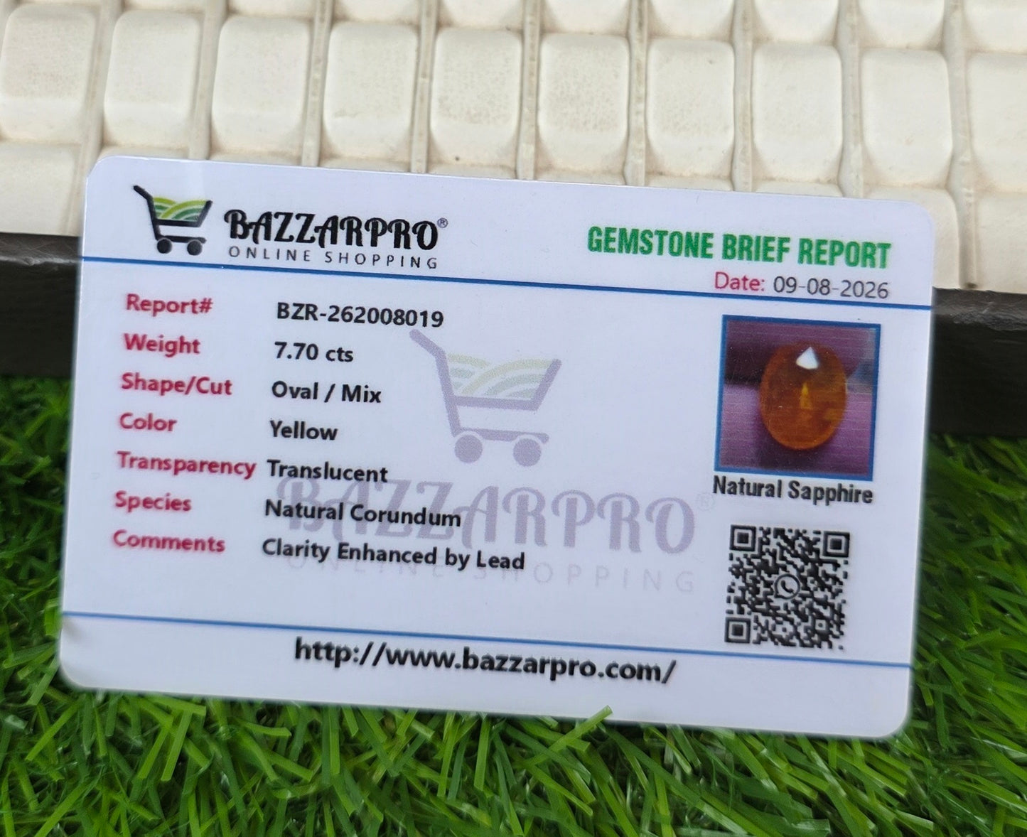 Premium Quality Pukhraj Stone With Lab Certificate