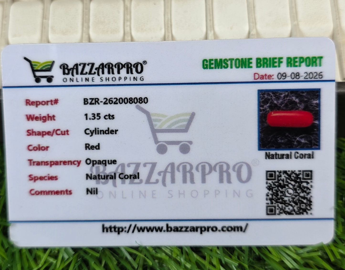 Premium Quality Marjan Stone With Lab Certificate