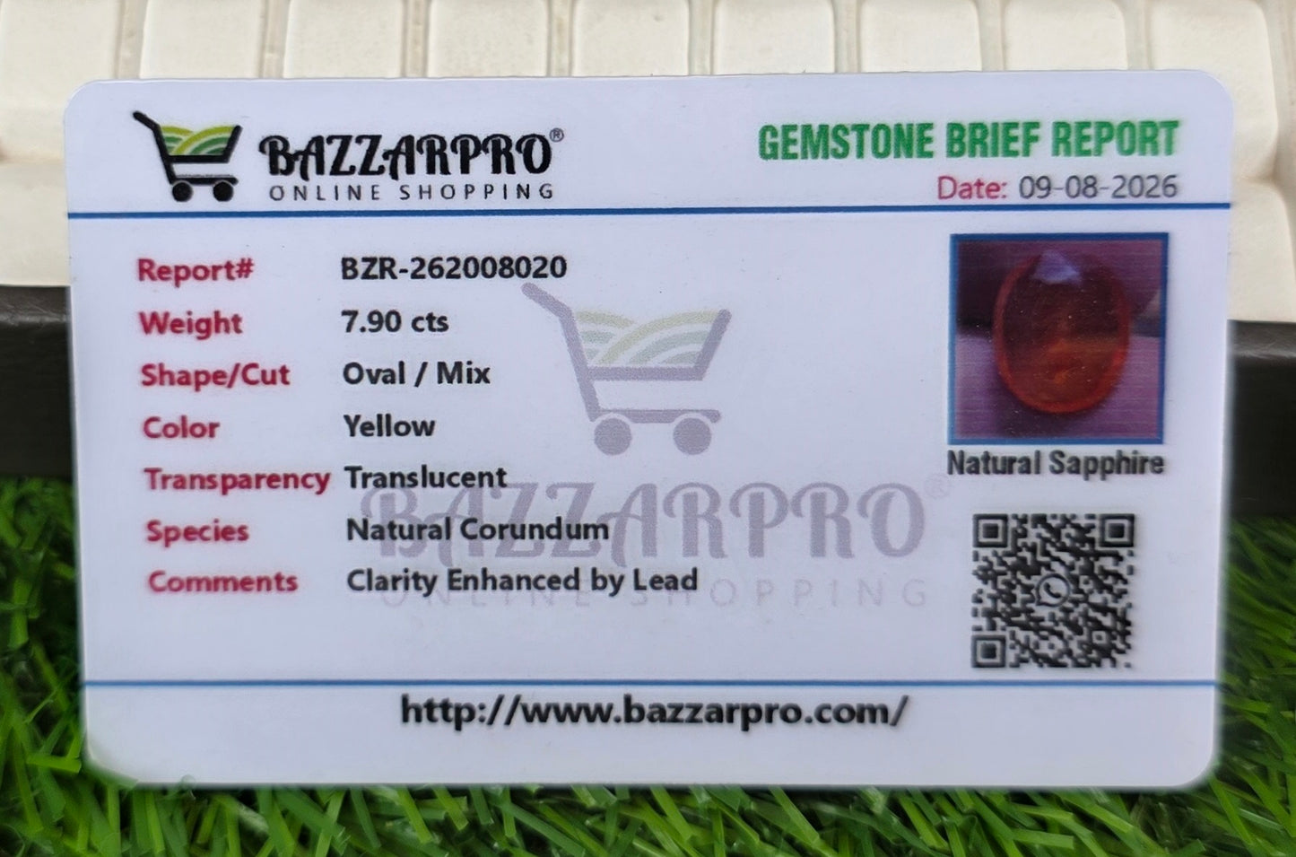 Premium Quality Pukhraj Stone With Lab Certificate