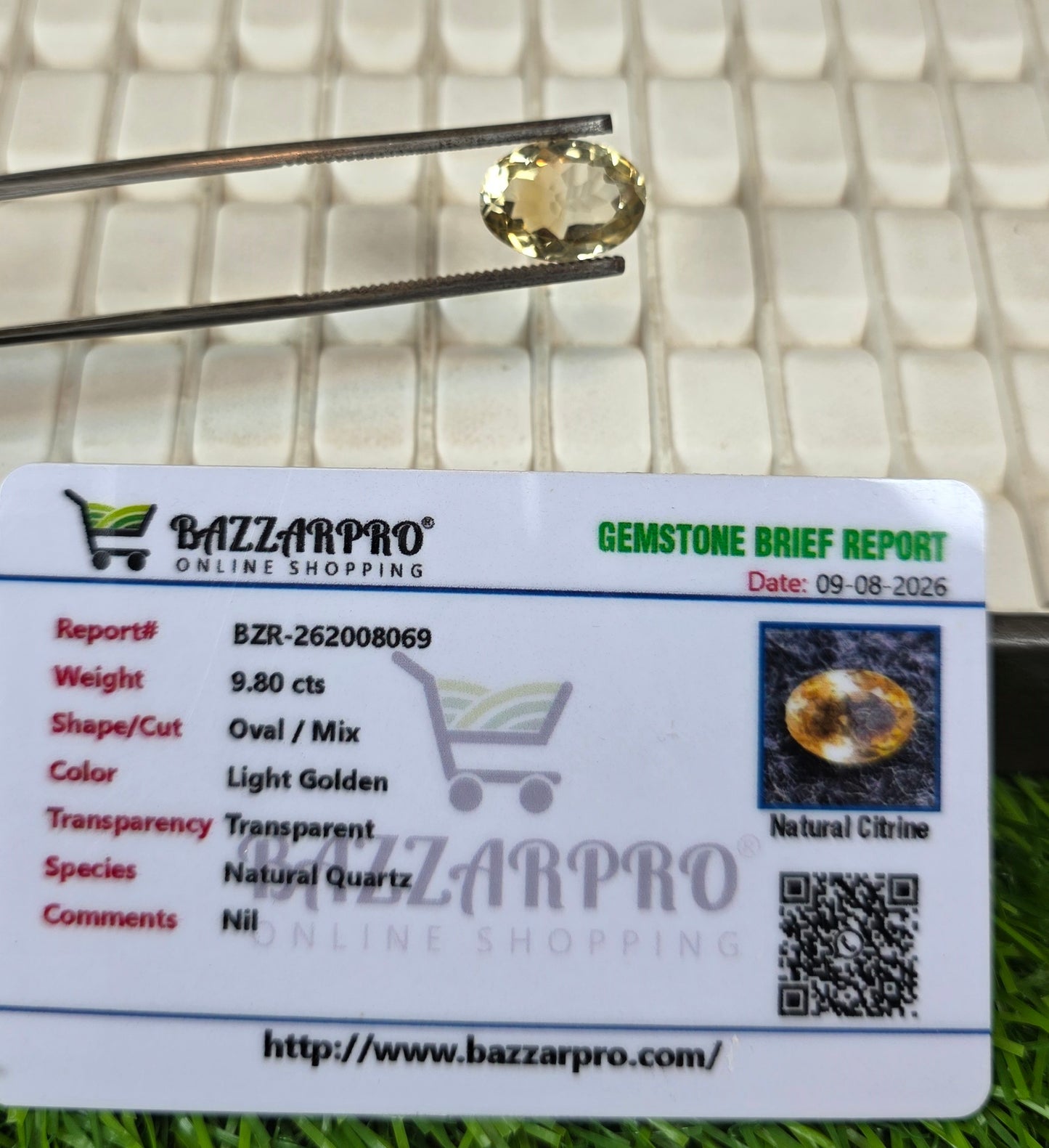 Premium Quality Citrine Stone With Lab Certificate