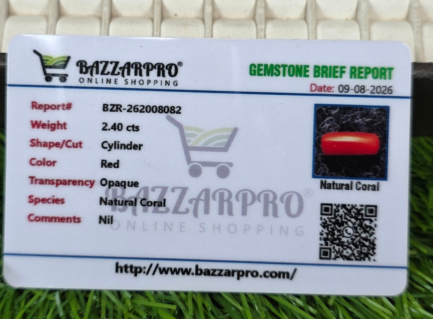 Premium Quality Marjan Stone With Lab Certificate