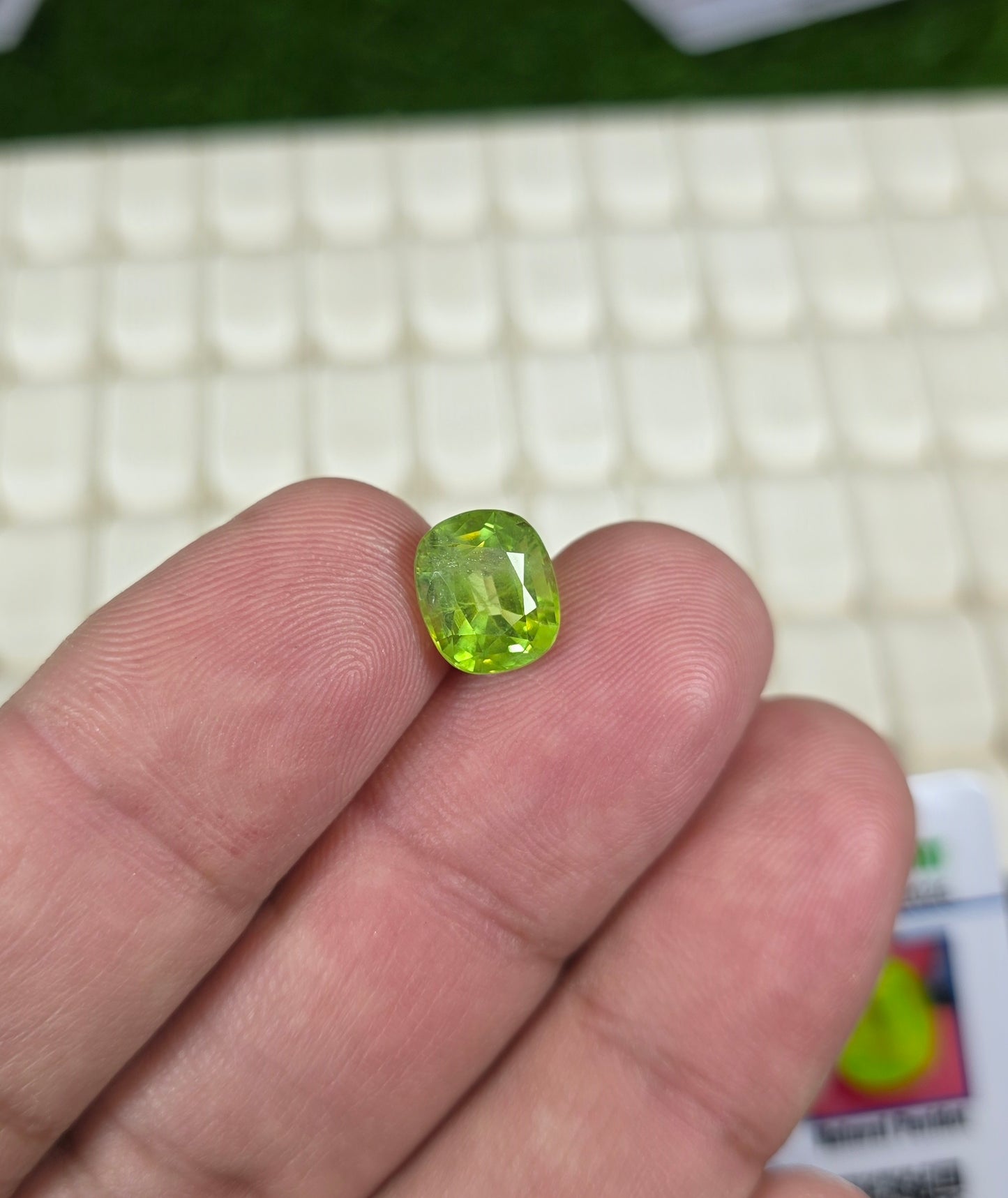 Premium Quality Peridot Stone With Lab Certificate