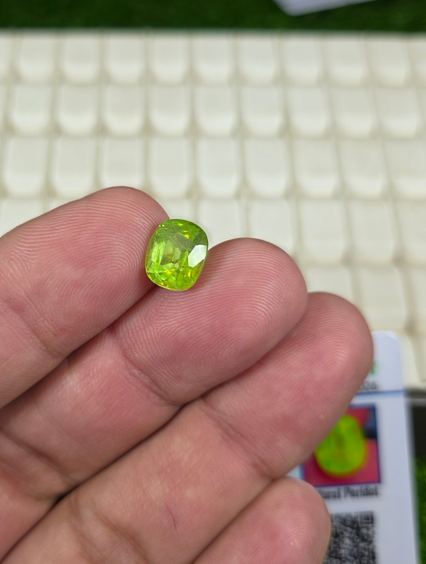 Premium Quality Peridot Stone With Lab Certificate