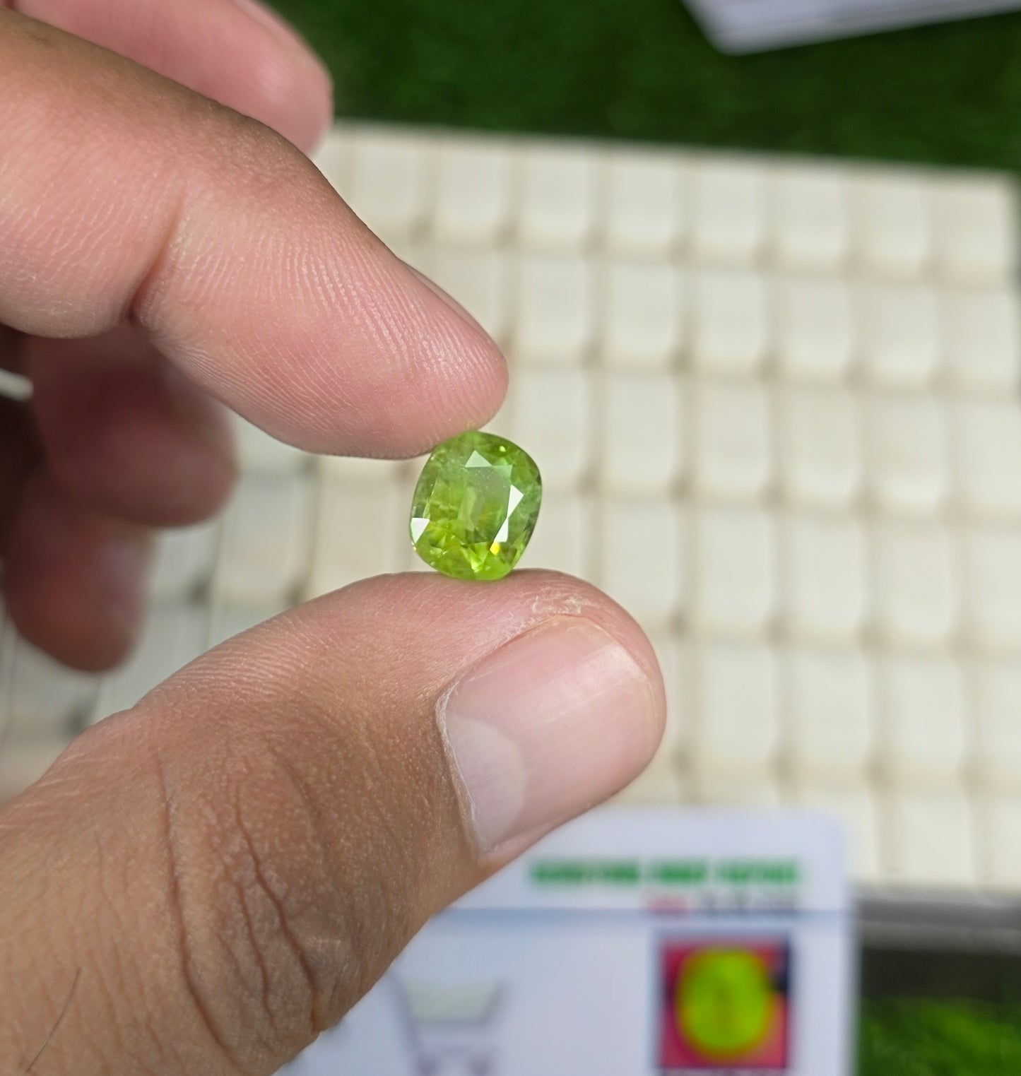 Premium Quality Peridot Stone With Lab Certificate