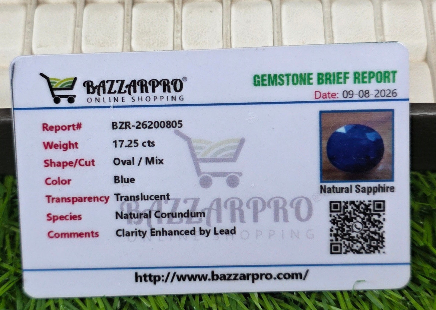 Premium Quality Neelam Stone With Lab Certificate