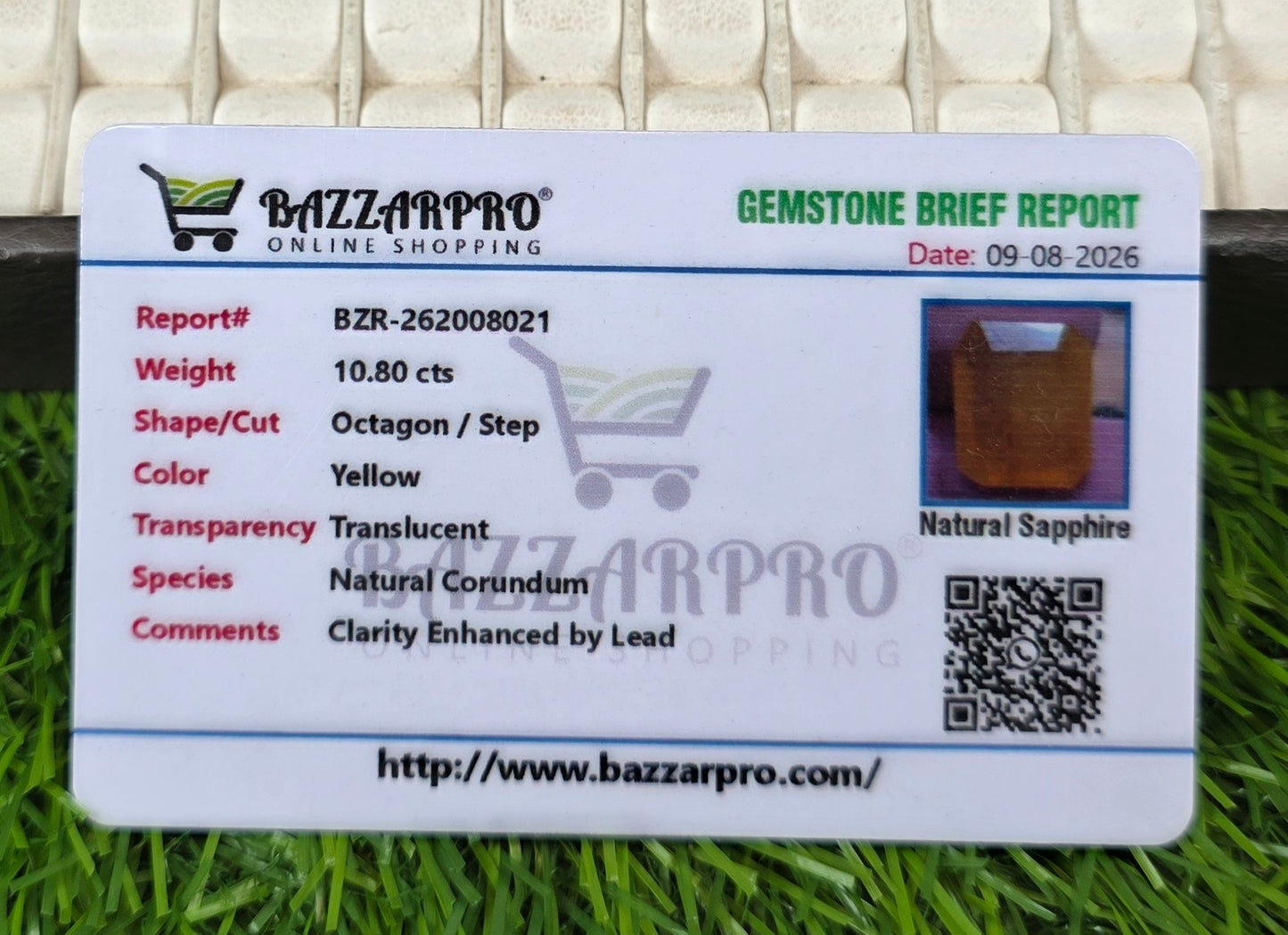 Premium Quality Pukhraj Stone With Lab Certificate