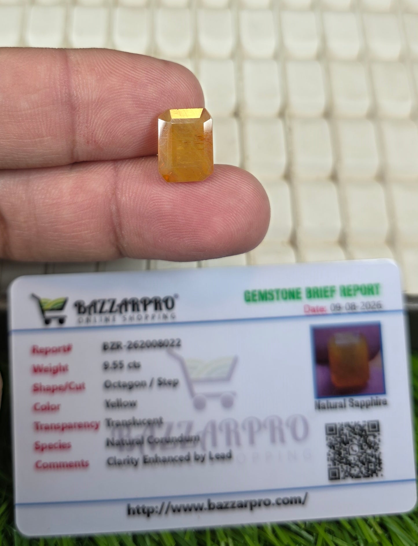 Premium Quality Pukhraj Stone With Lab Certificate