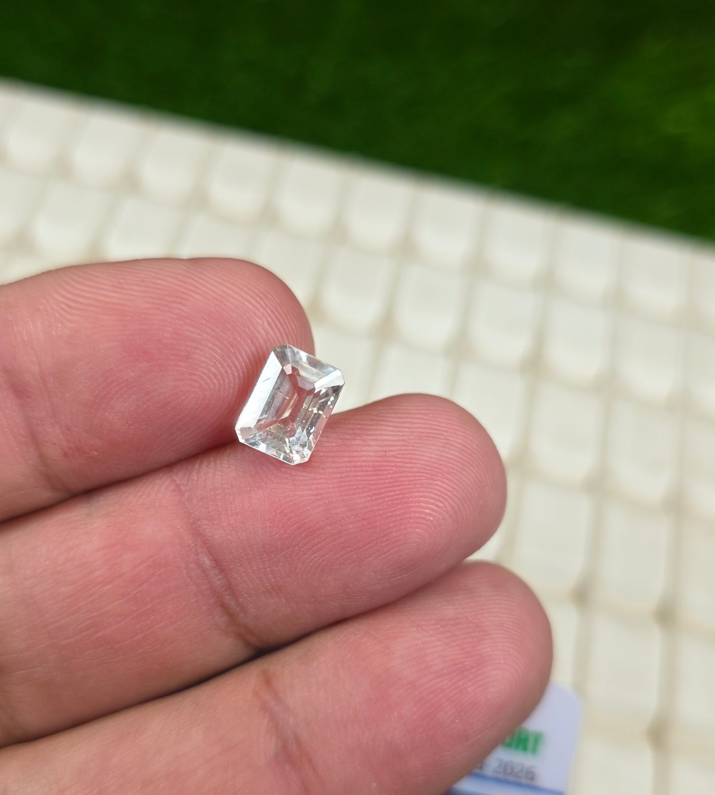 Premium Quality White Pukhraj Stone With Lab Certificate