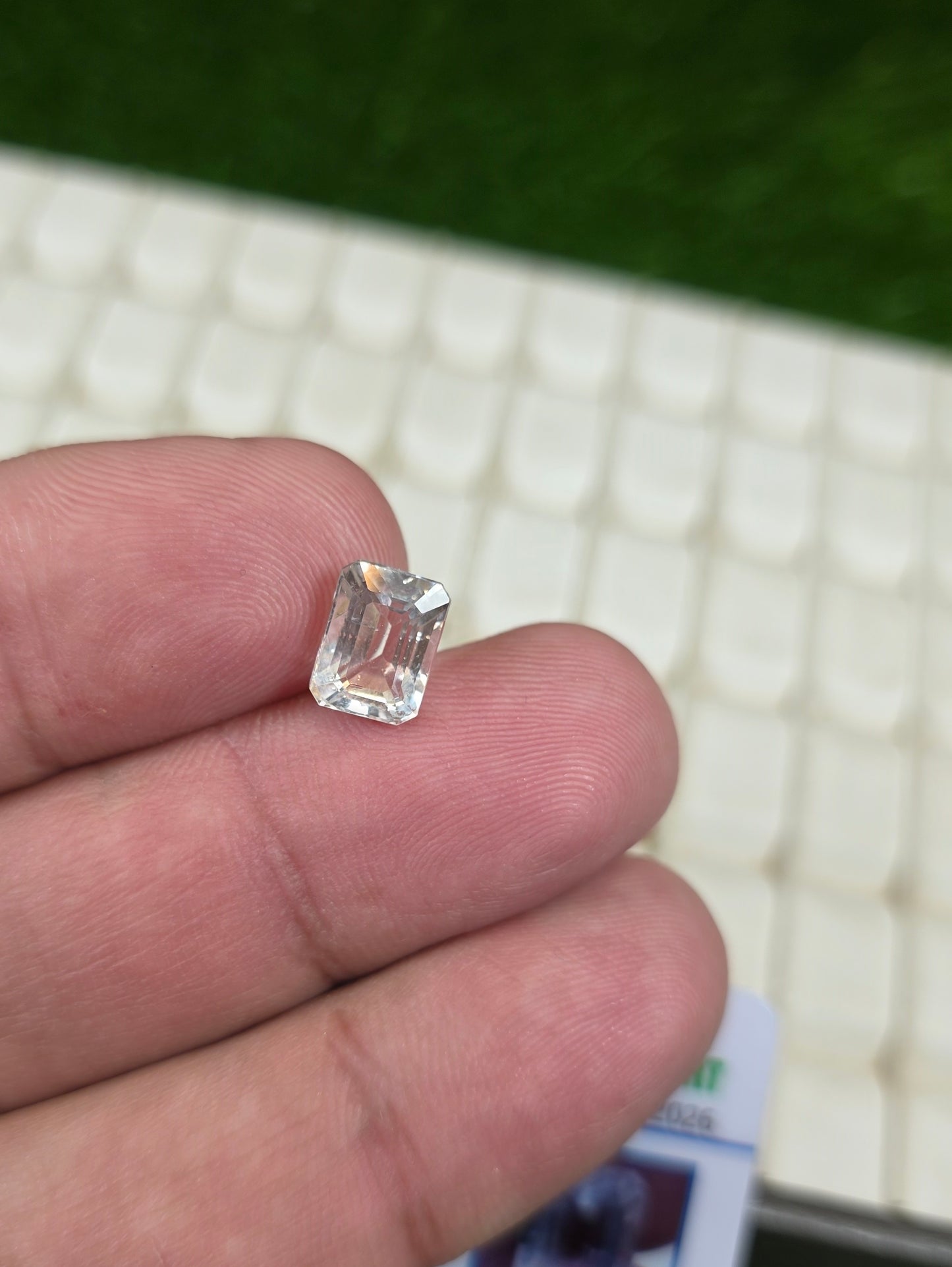 Premium Quality White Pukhraj Stone With Lab Certificate