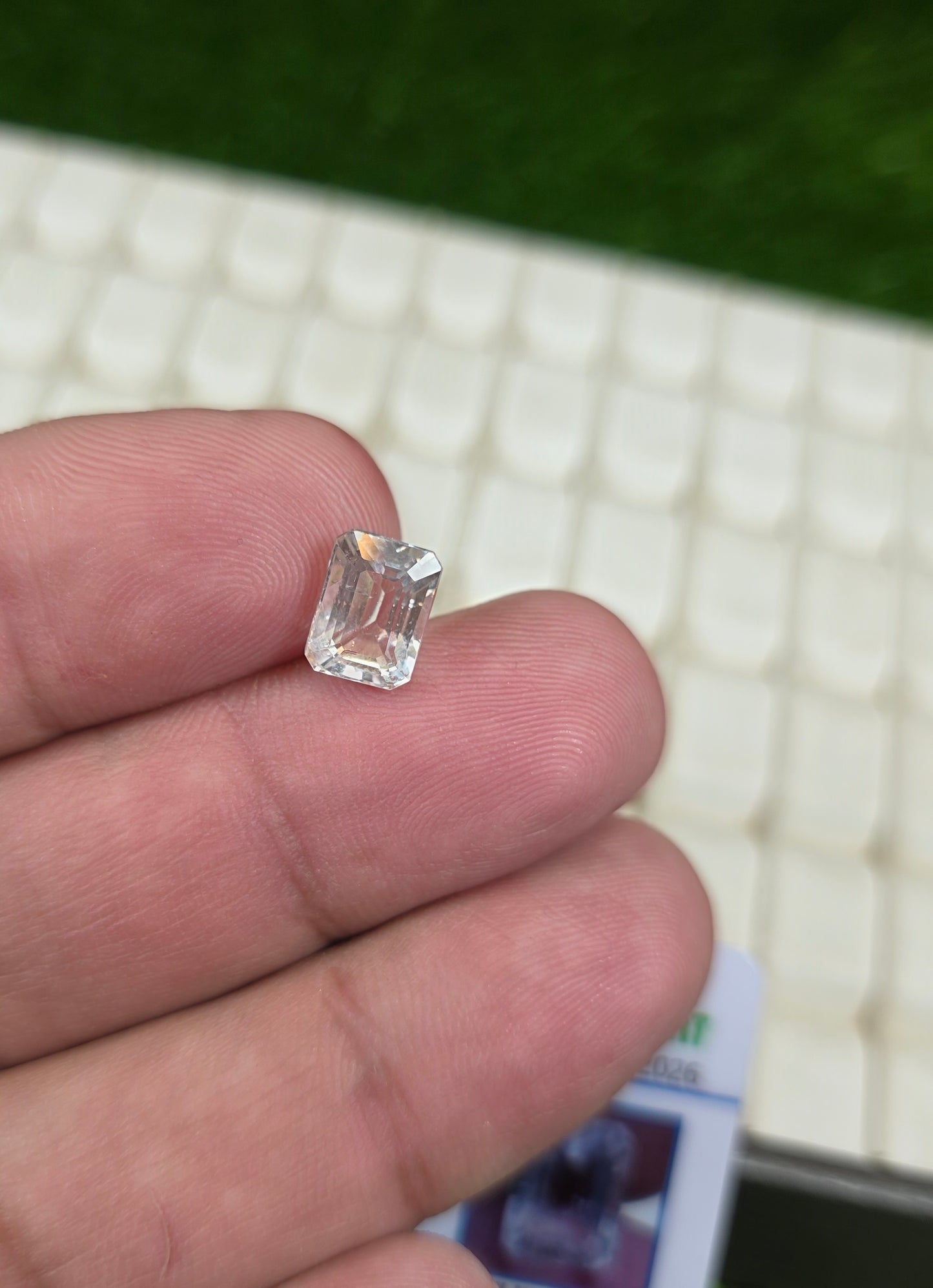 Premium Quality White Pukhraj Stone With Lab Certificate