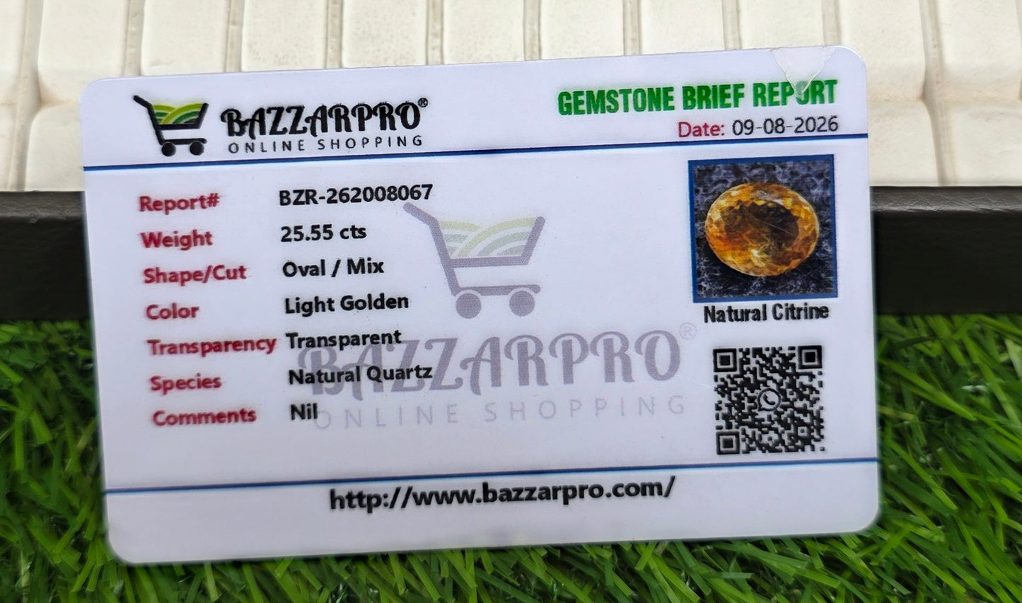 Premium Quality Citrine Stone With Lab Certificate