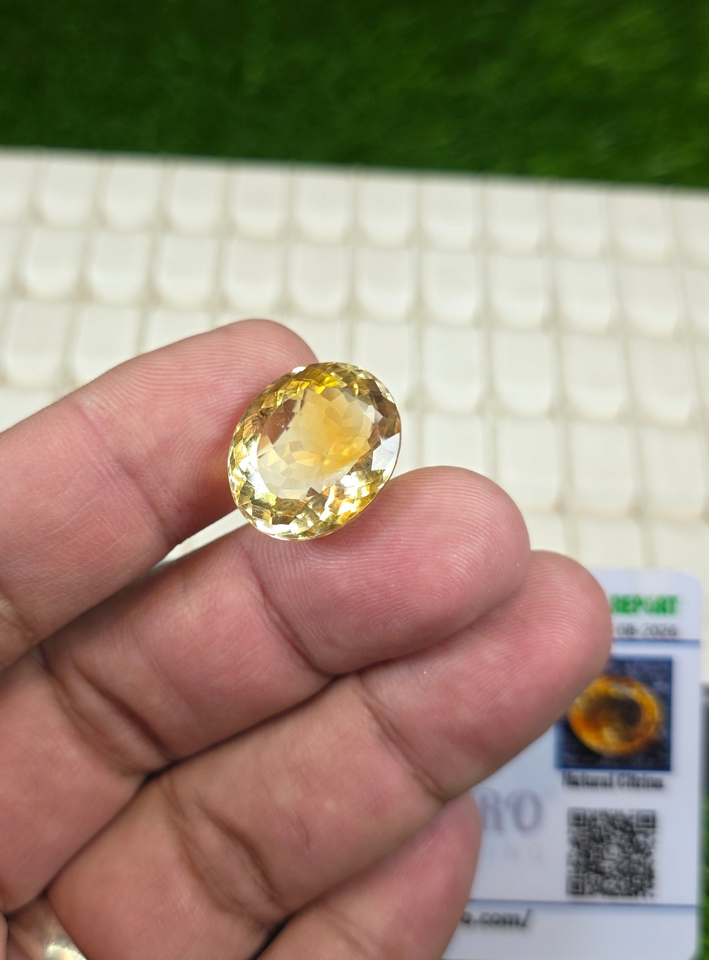 Premium Quality Citrine Stone With Lab Certificate