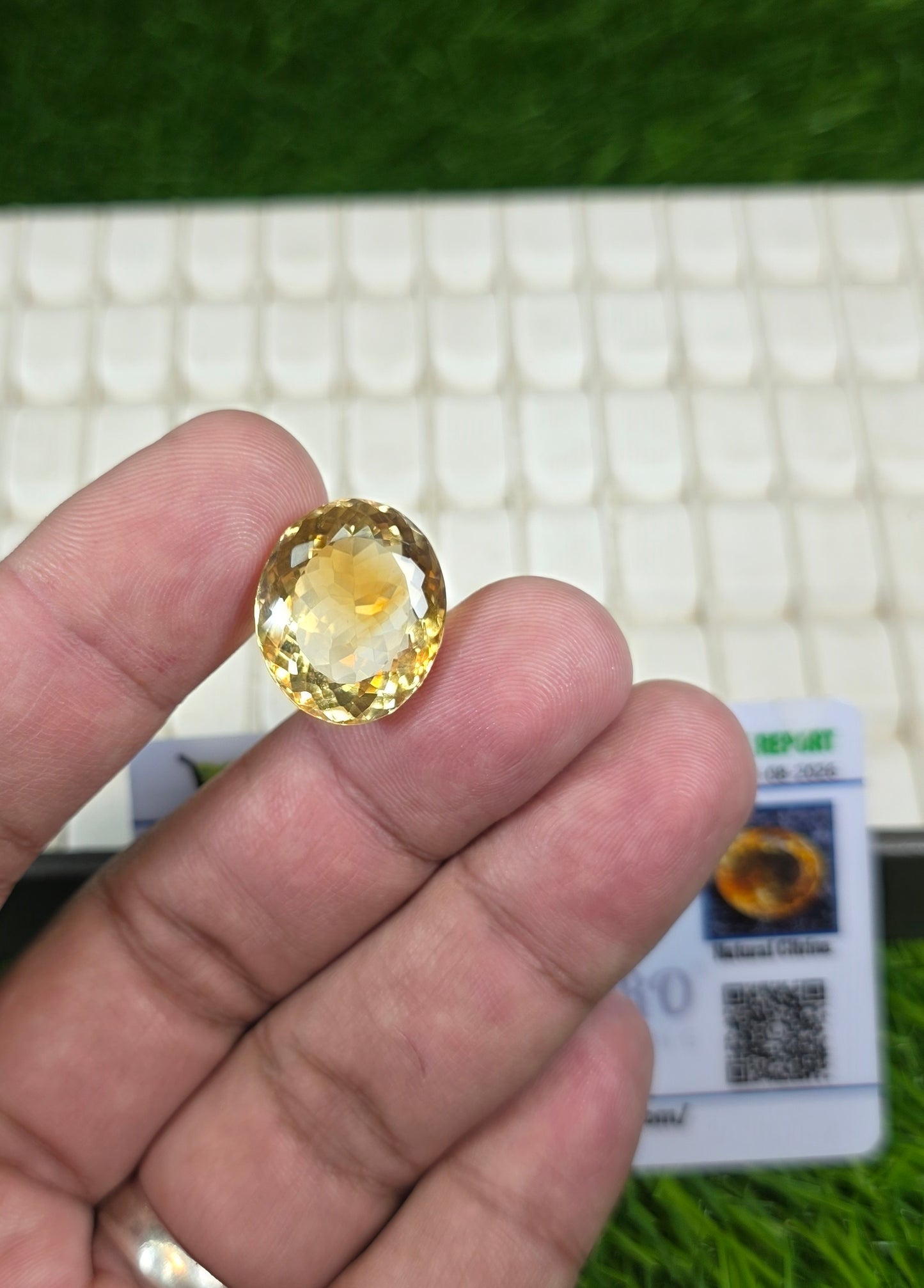 Premium Quality Citrine Stone With Lab Certificate