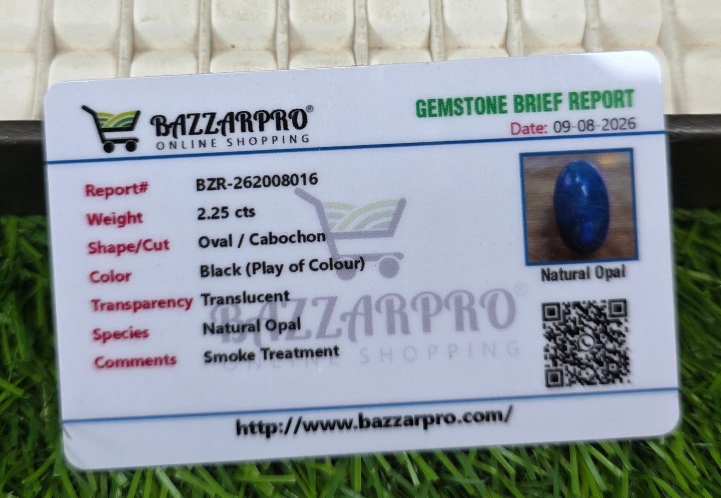 Premium Quality Opal Stone With Lab Certificate