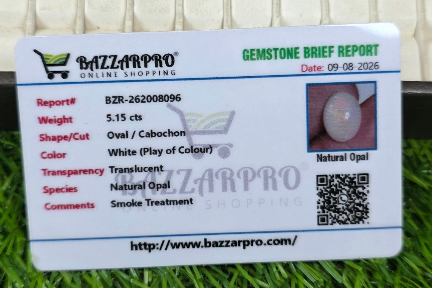 Premium Quality Opal Stone With Lab Certificate