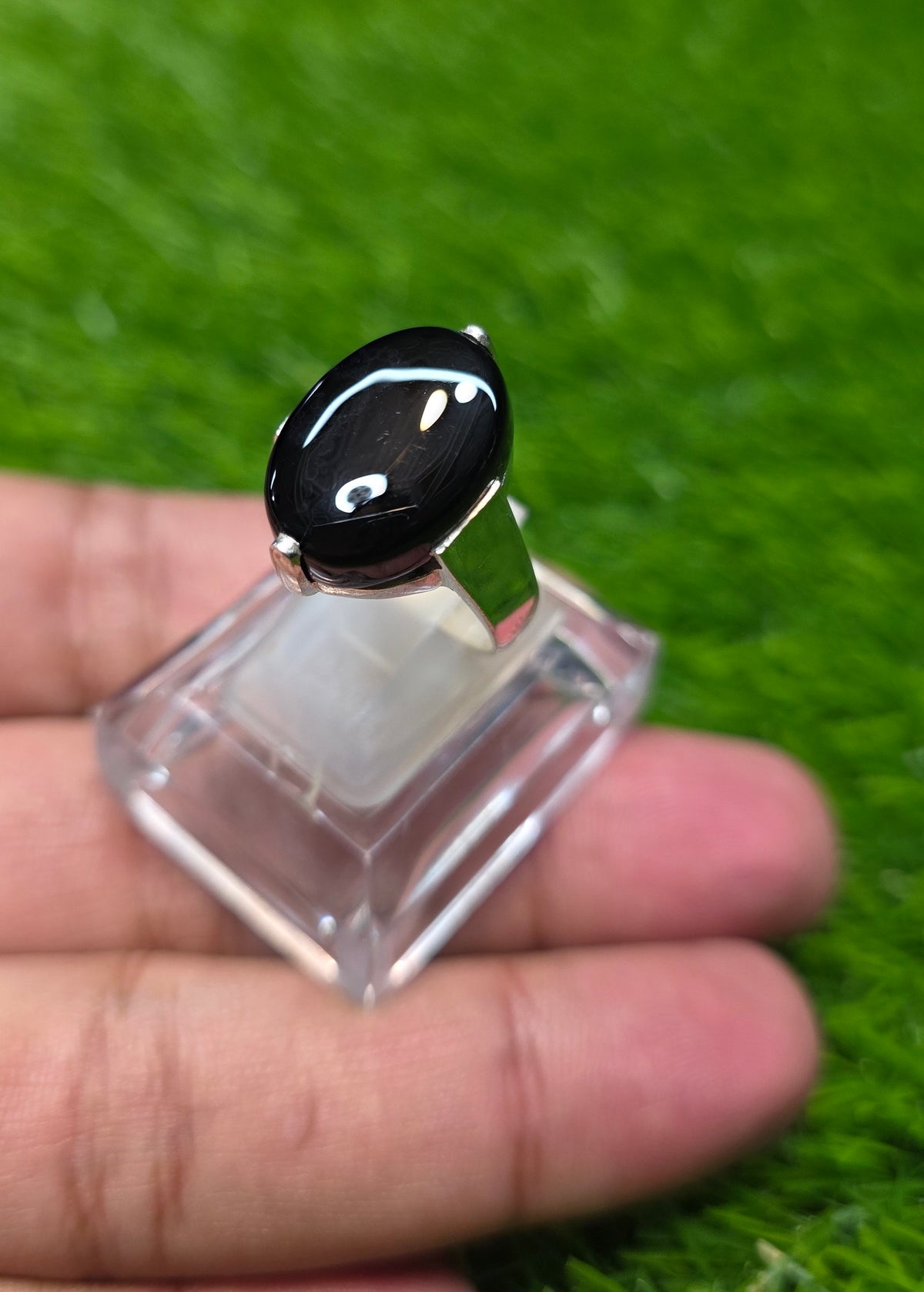 Premium Quality Black Aqeeq Ring