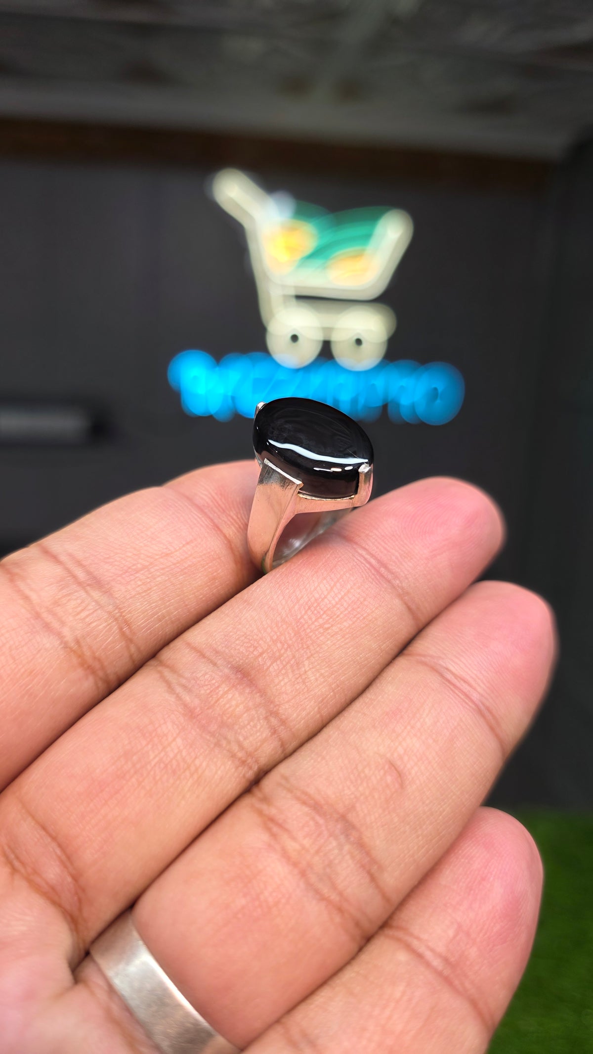 Premium Quality Black Aqeeq Ring