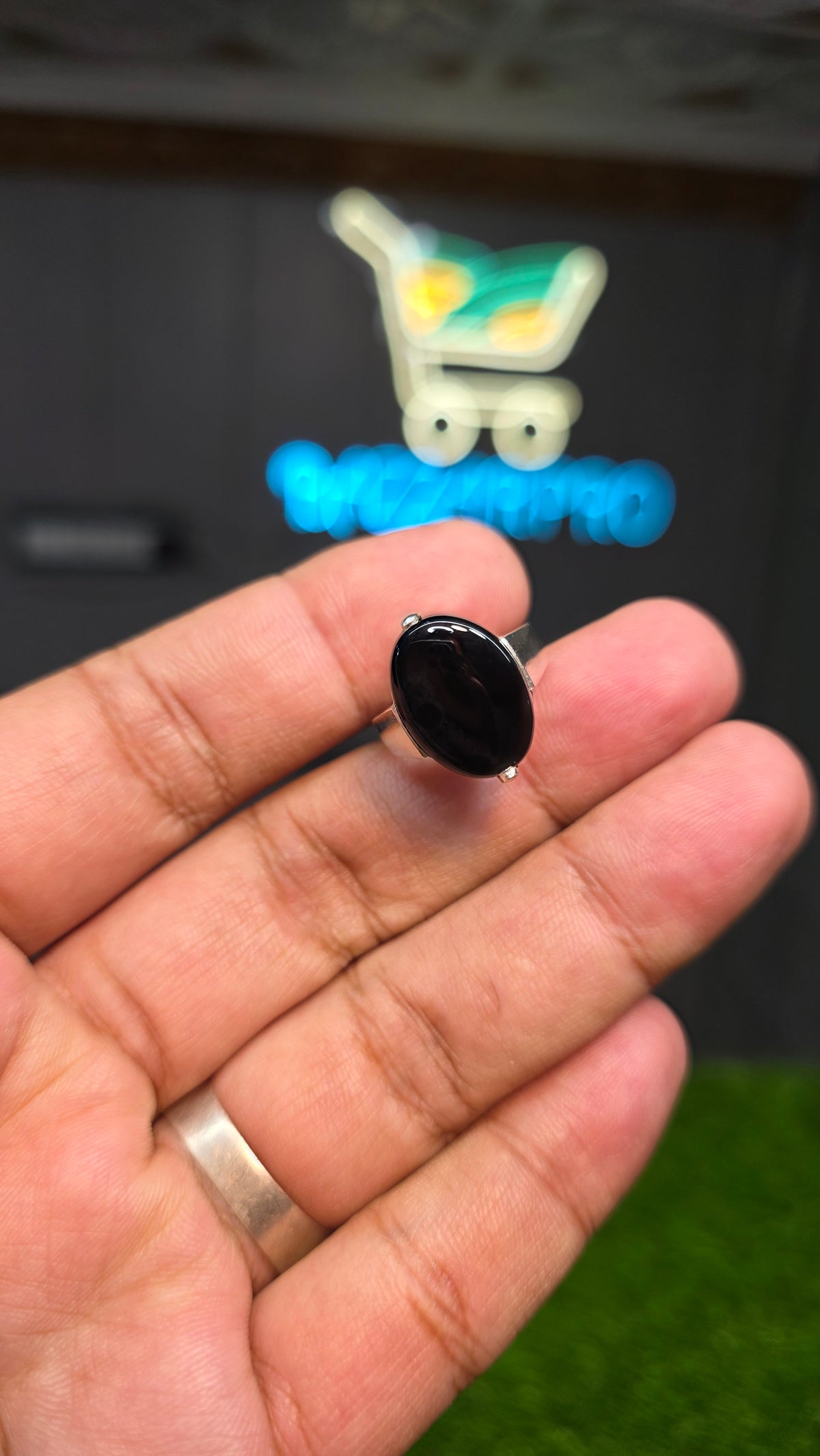Premium Quality Black Aqeeq Ring