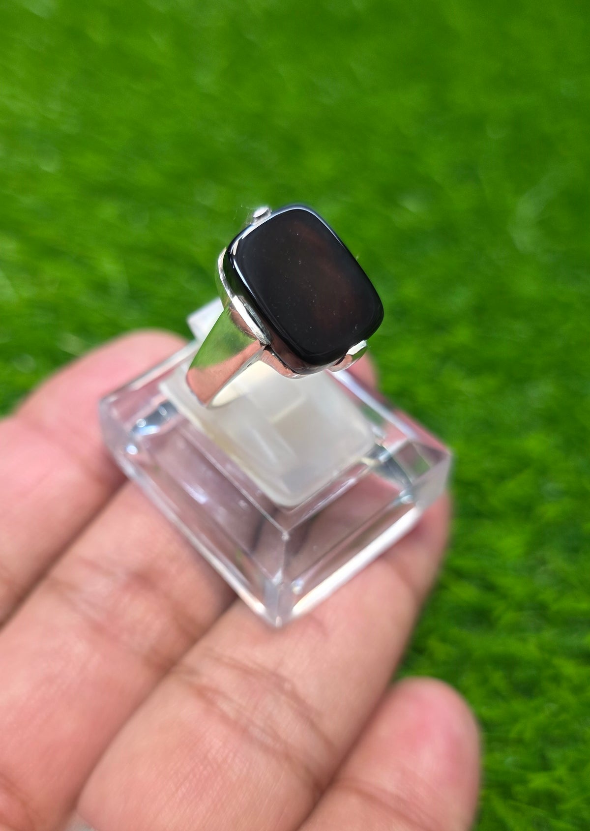 Premium Quality Black Aqeeq Ring