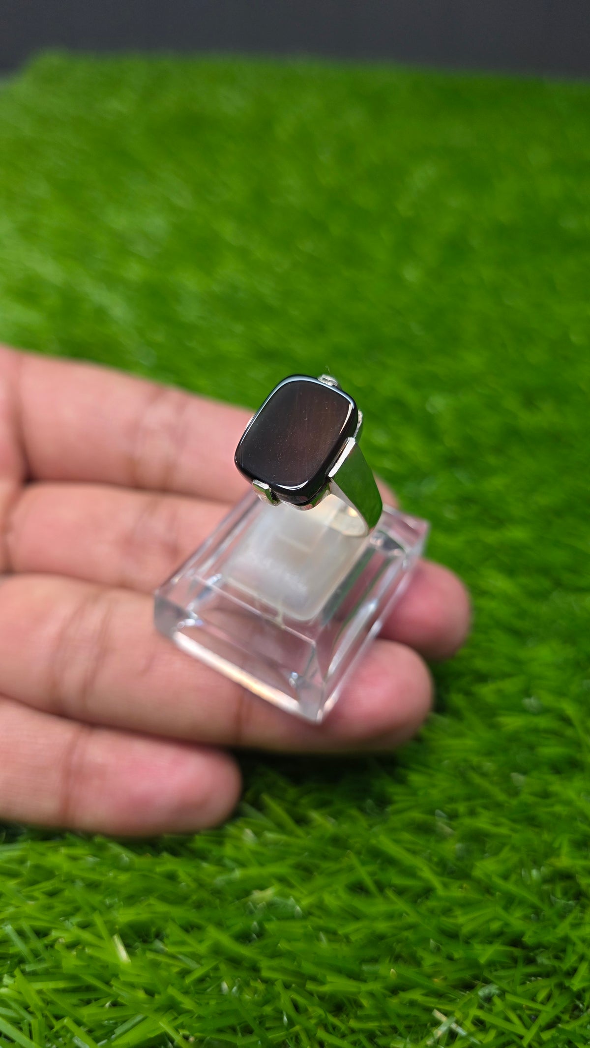 Premium Quality Black Aqeeq Ring
