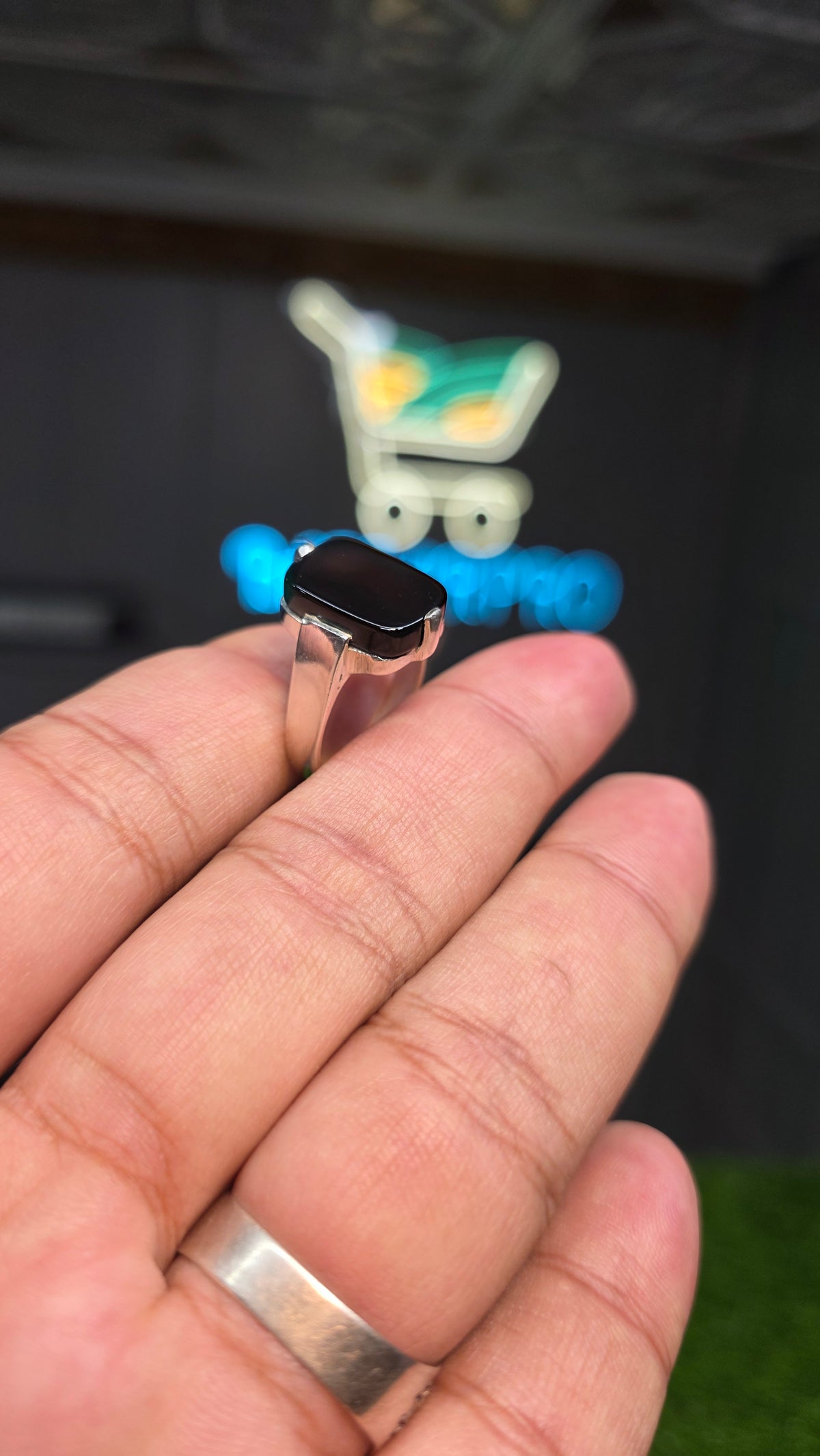 Premium Quality Black Aqeeq Ring