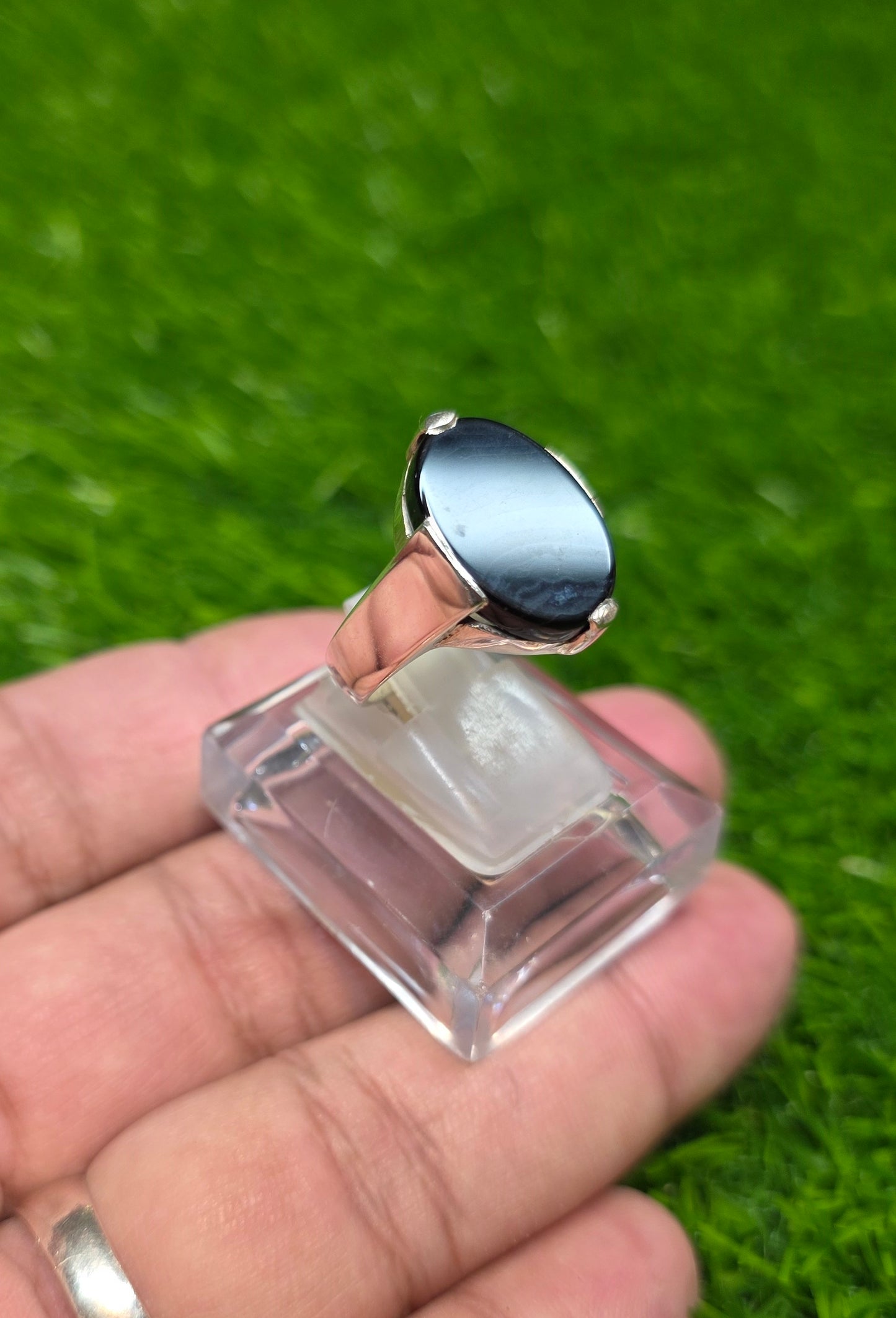 Premium Quality Black Aqeeq Ring