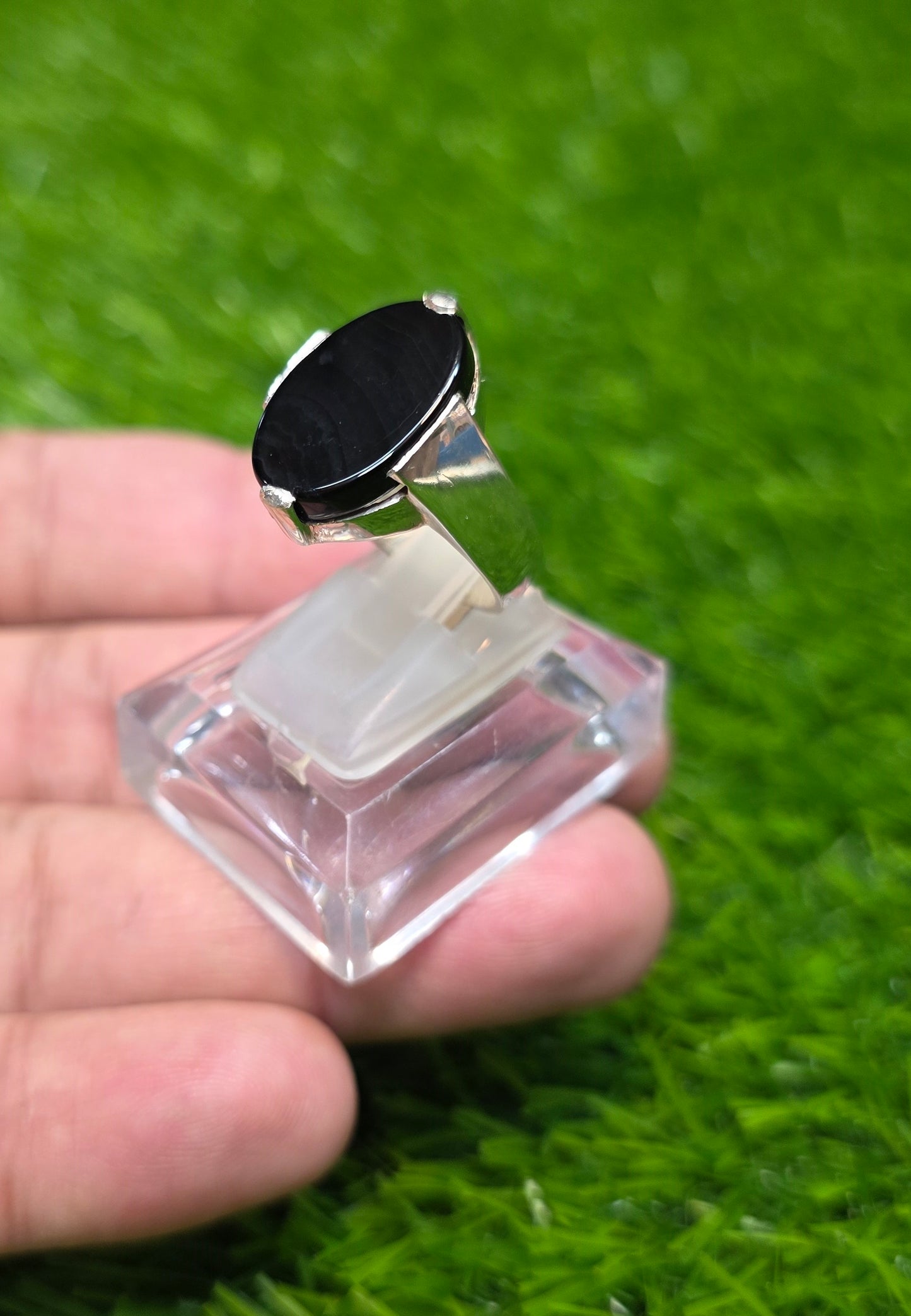 Premium Quality Black Aqeeq Ring