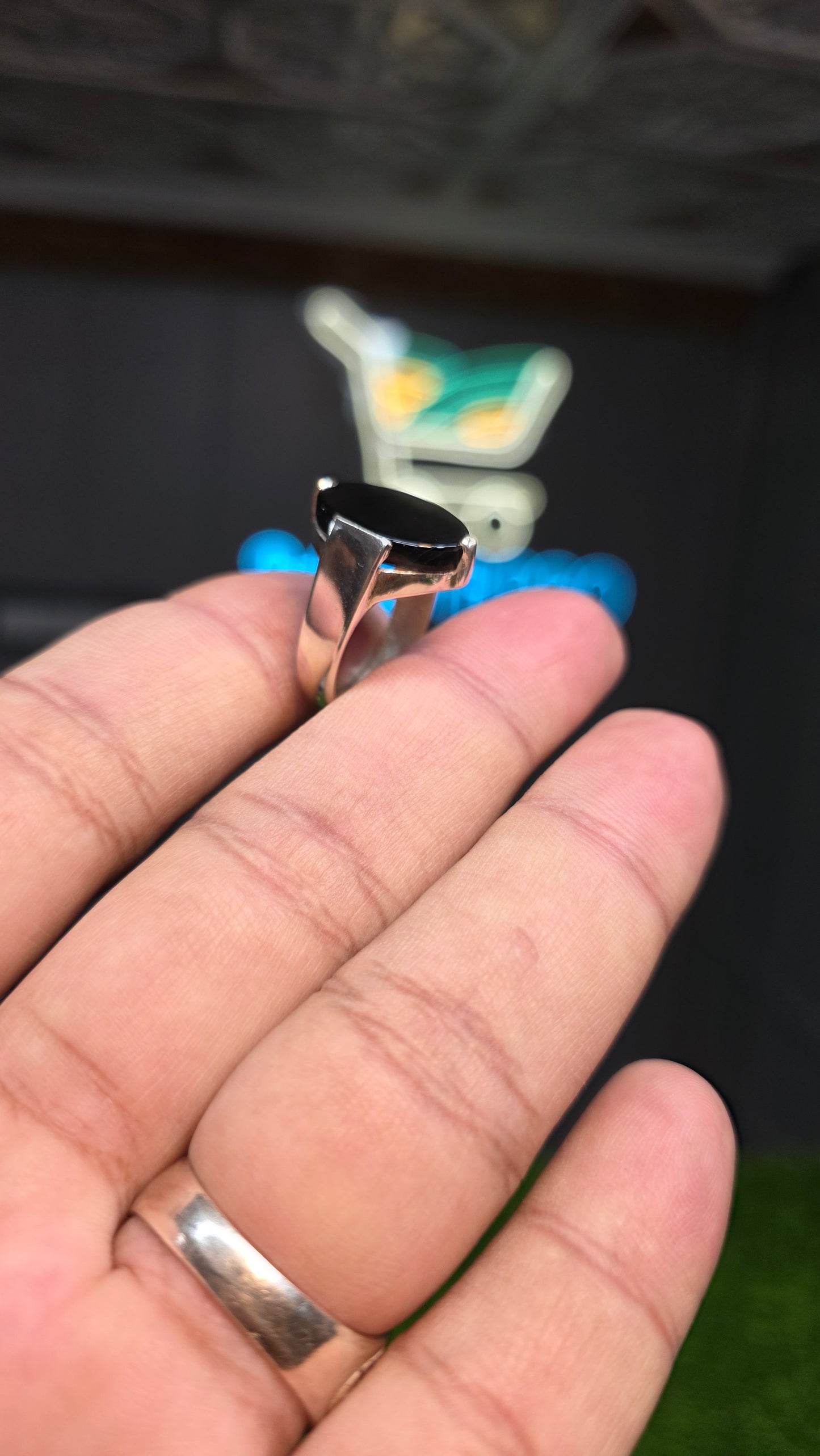 Premium Quality Black Aqeeq Ring
