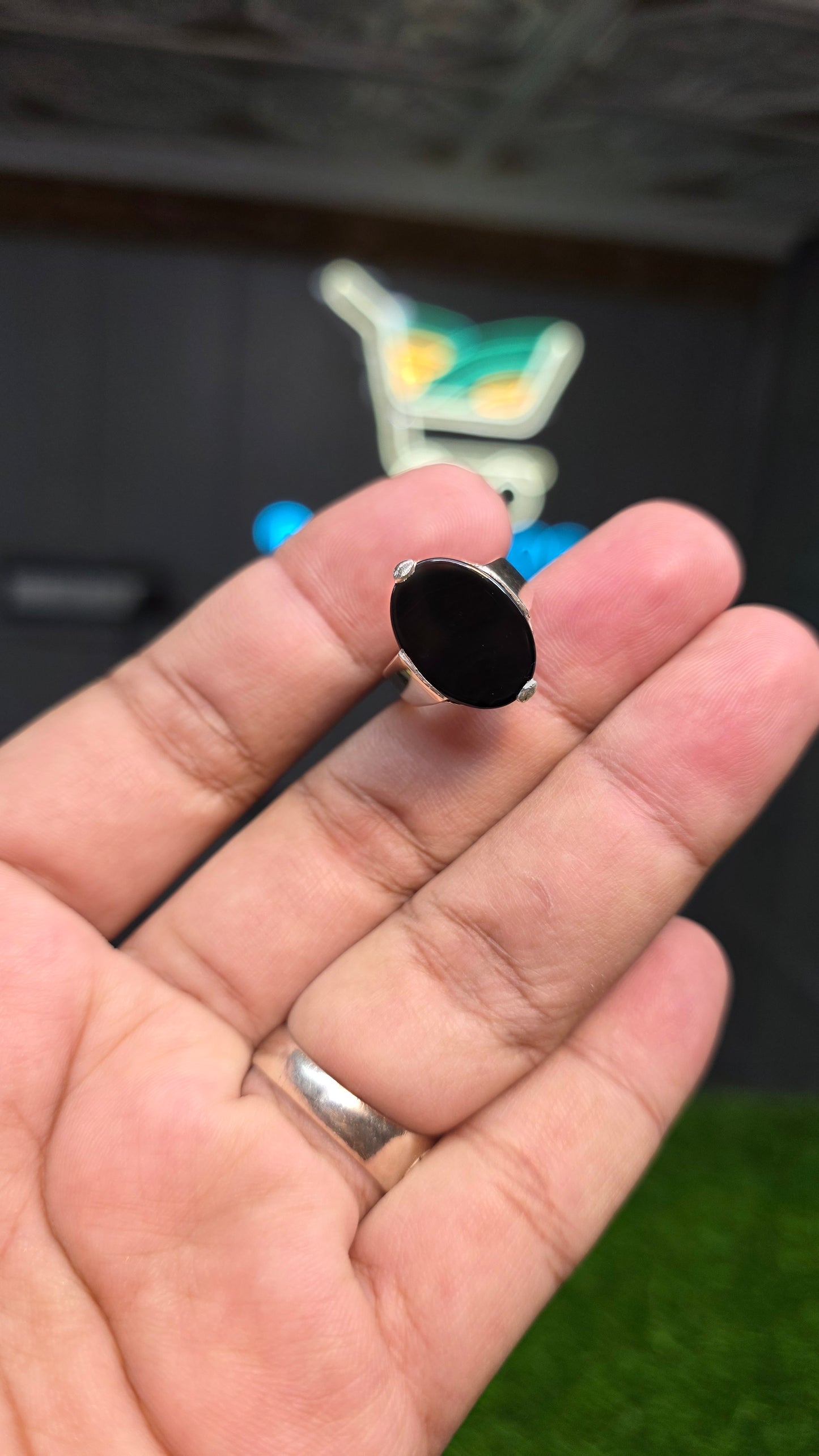 Premium Quality Black Aqeeq Ring