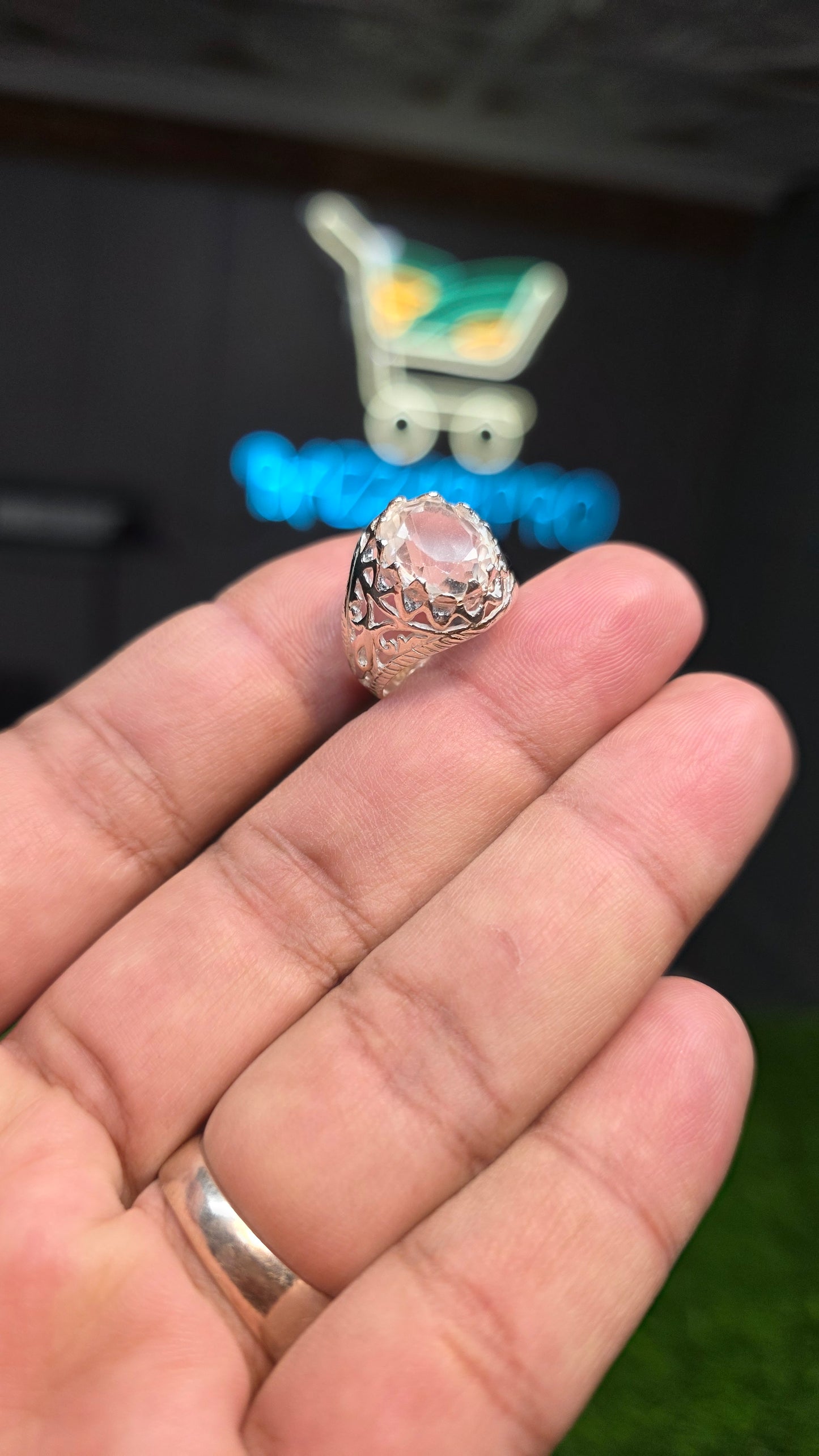 Premium Quality White Topaz Ring