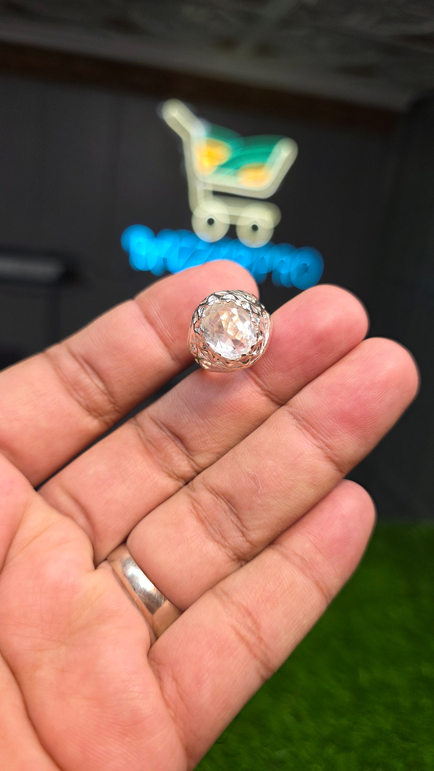 Premium Quality White Topaz Ring