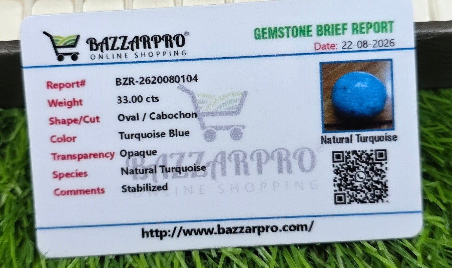 Natural Nisha Puri Feroza Stone With Lab Certificate