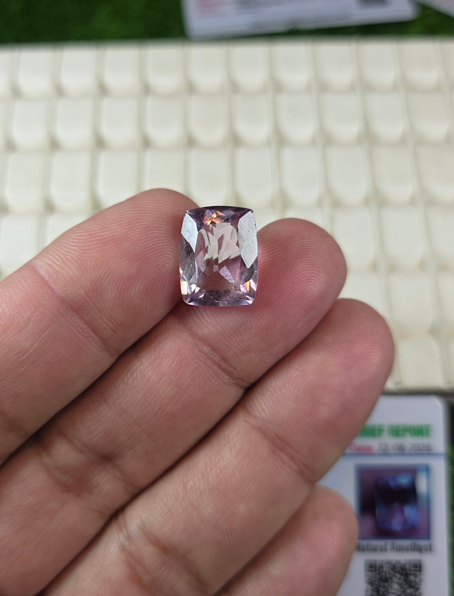 Natural Amethyst Stone With Lab Certificate