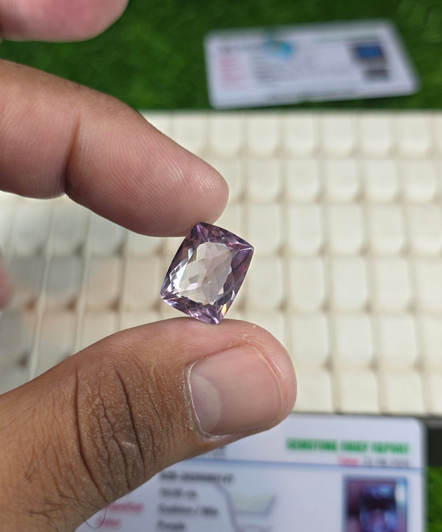 Natural Amethyst Stone With Lab Certificate