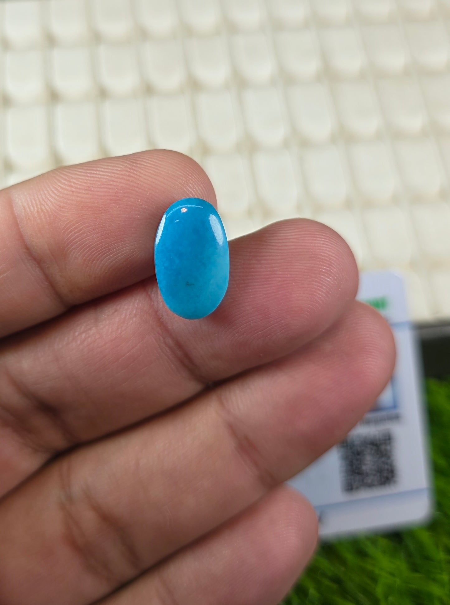 Natural Feroza Stone With Lab Certificate