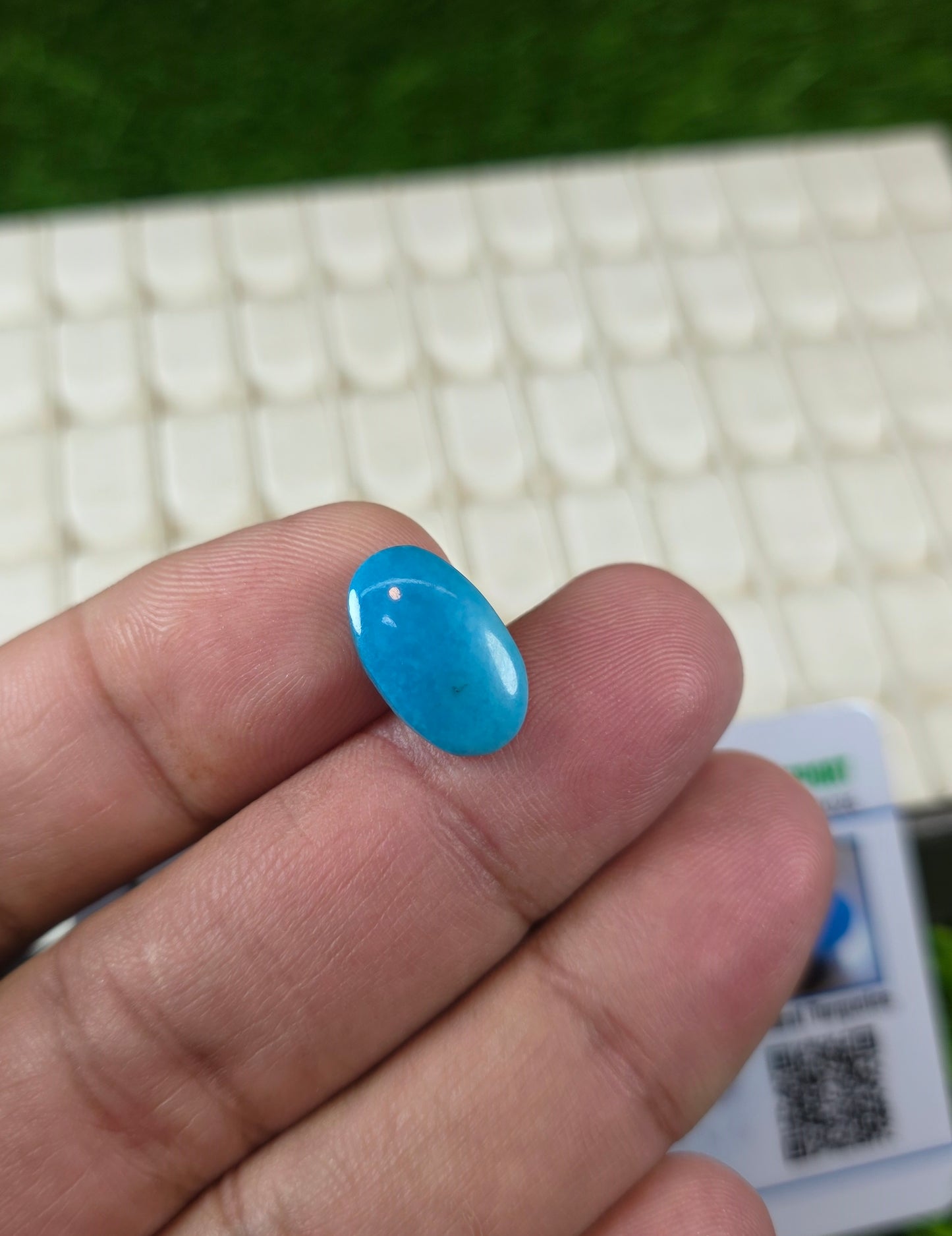 Natural Feroza Stone With Lab Certificate