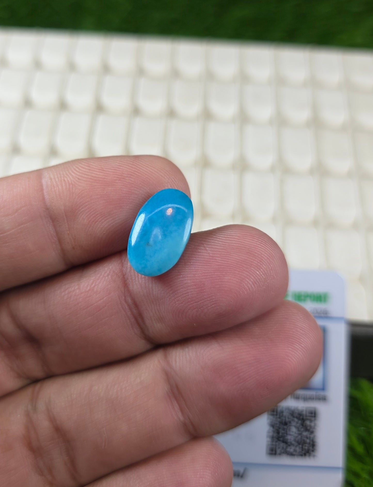 Natural Feroza Stone With Lab Certificate