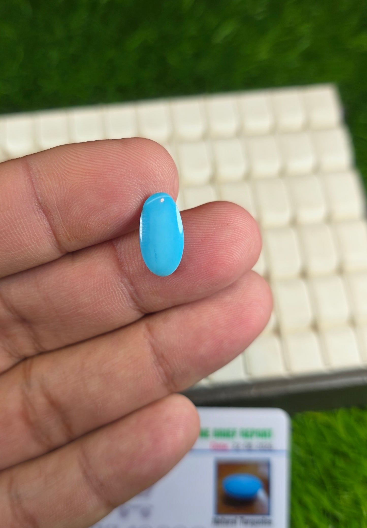 Natural Feroza Stone With Lab Certificate