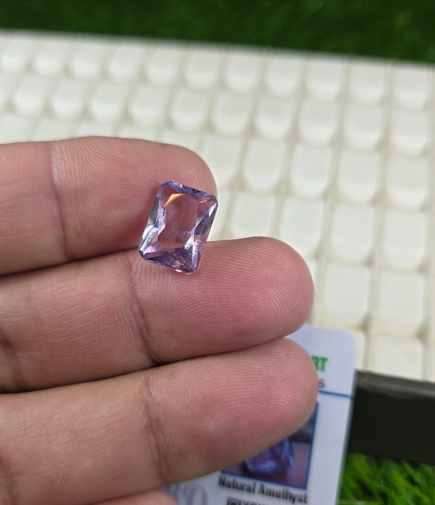 Natural Amethyst Stone With Lab Certificate