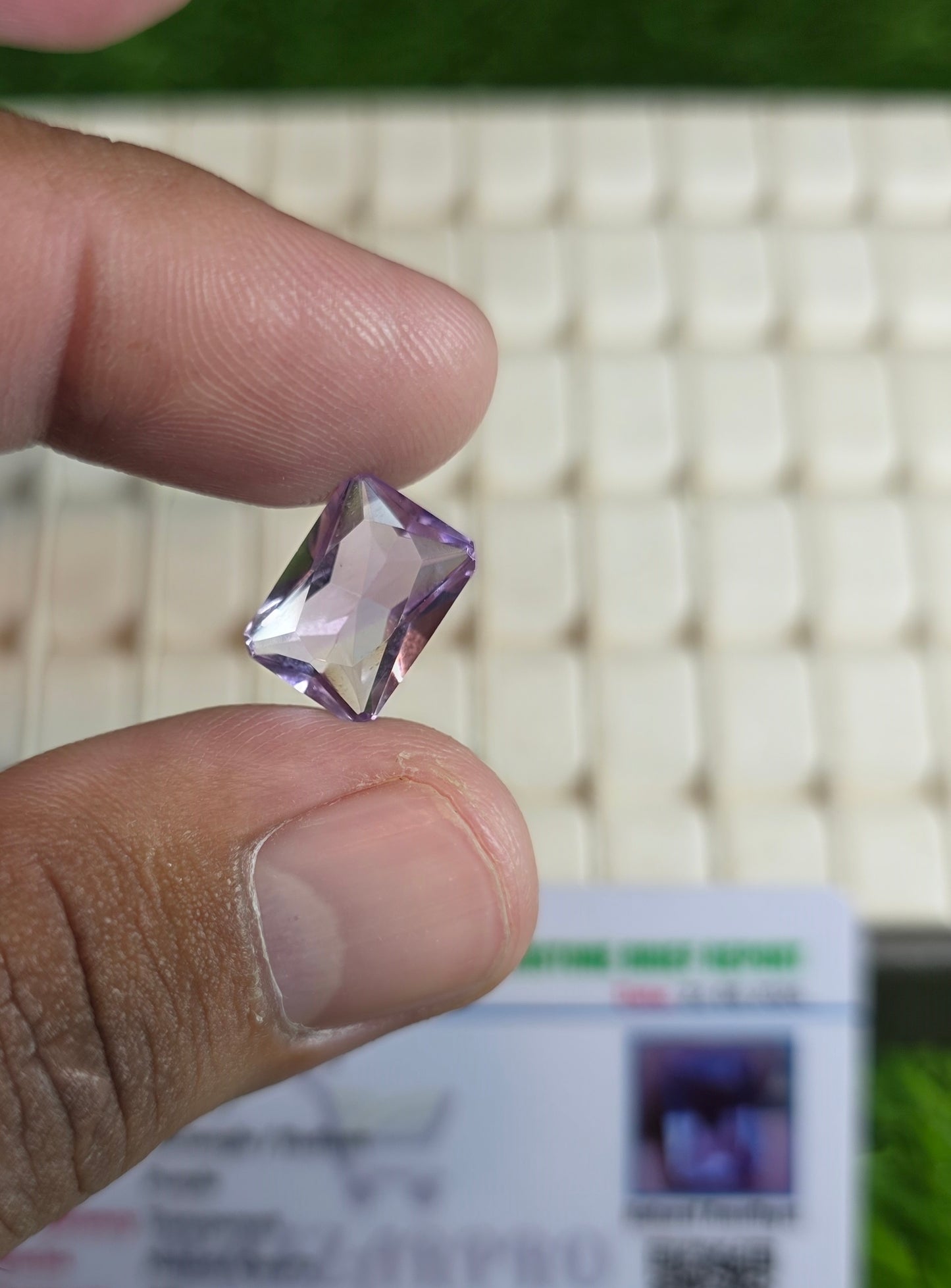 Natural Amethyst Stone With Lab Certificate