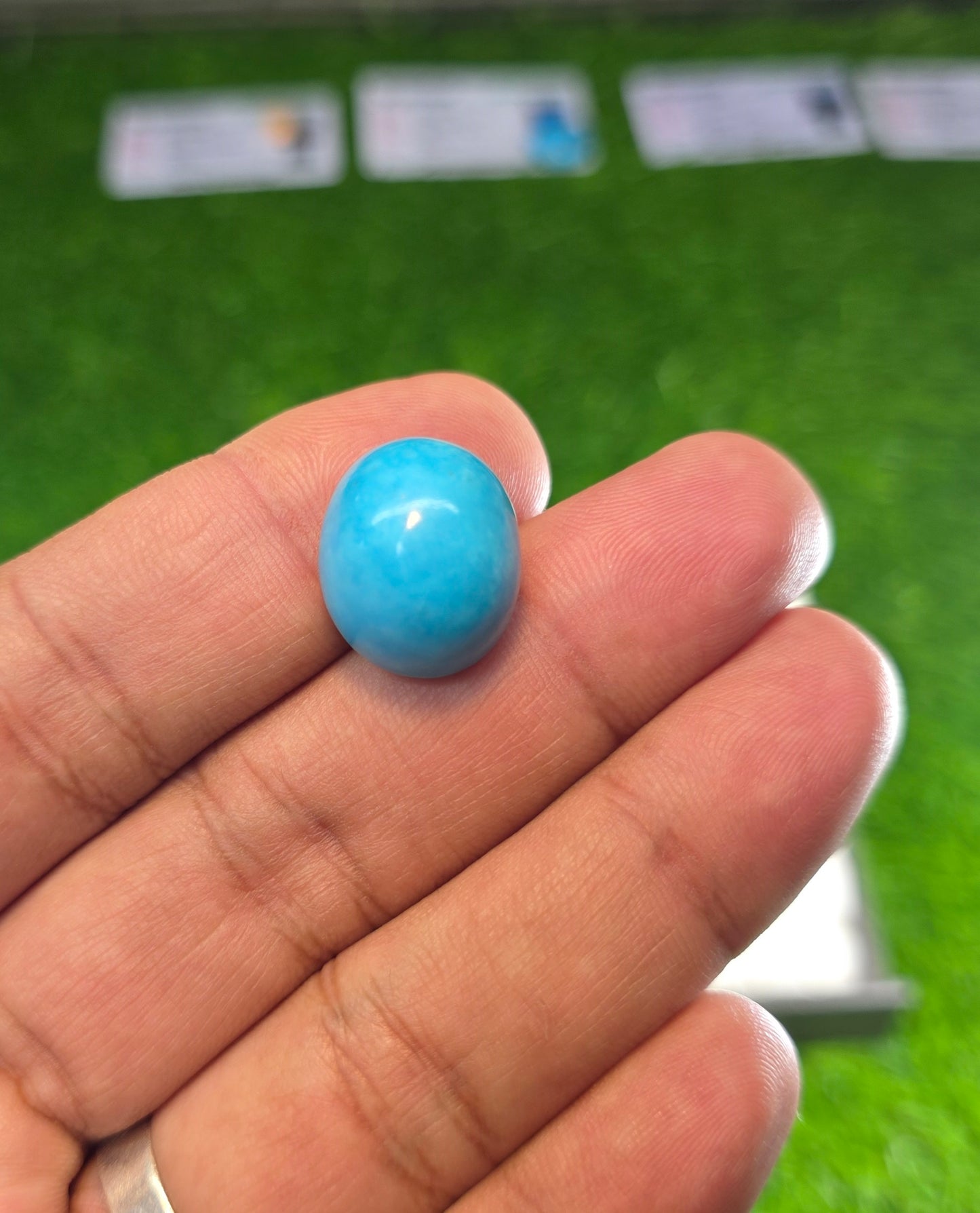Natural Feroza Stone With Lab Certificate