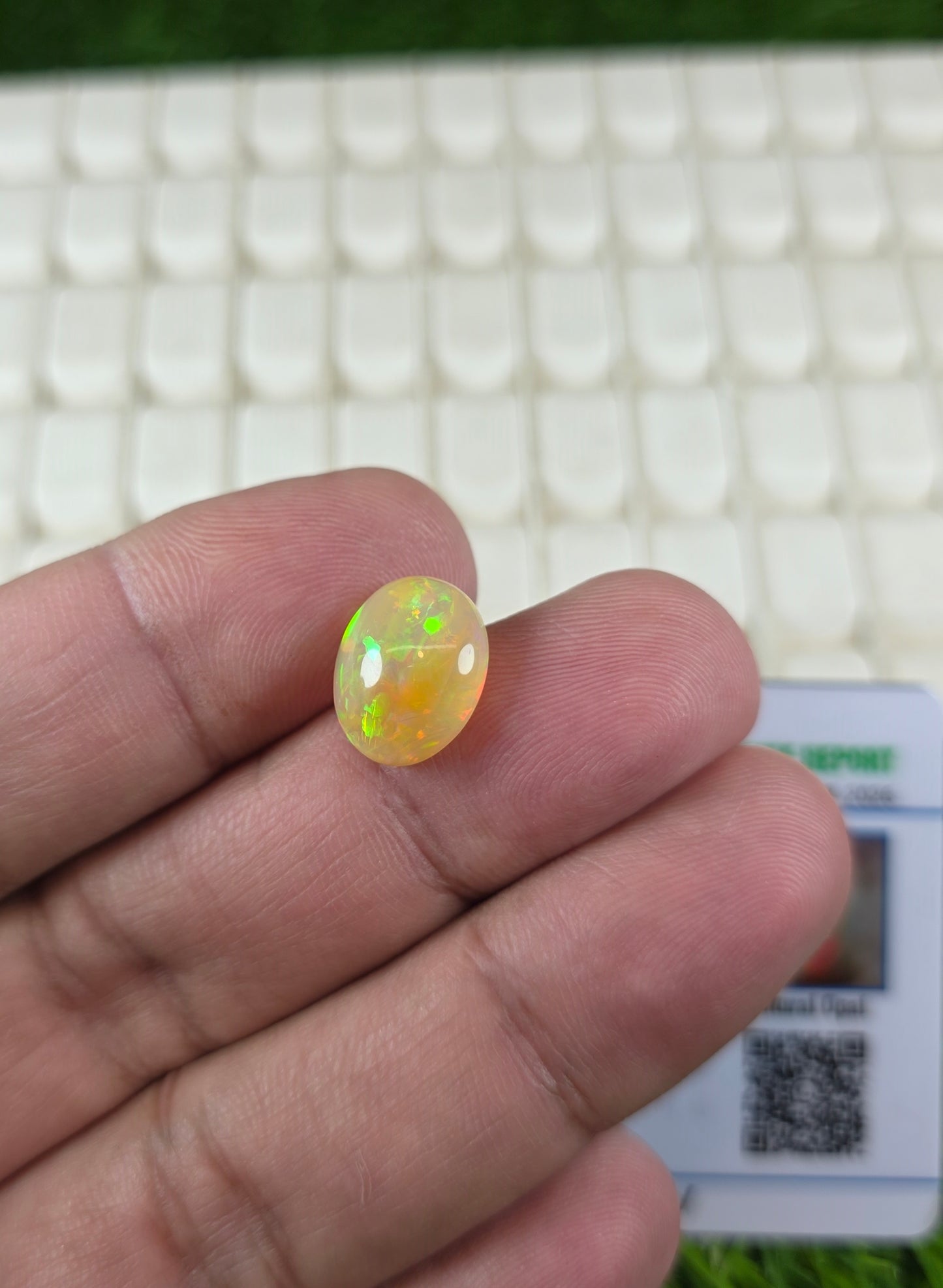 Natural Full Fire Opal Stone With Lab Certificate