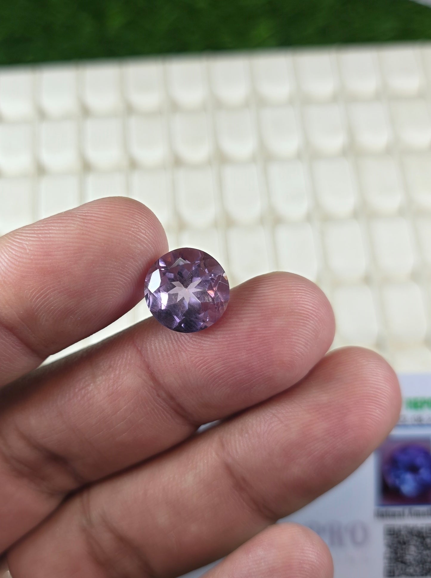 Natural Amethyst Stone With Lab Certificate